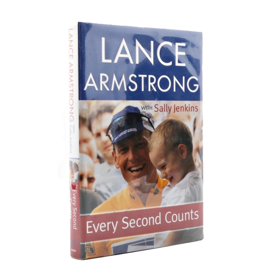 Signed First Edition Lance Armstrong, "Every Second Counts"