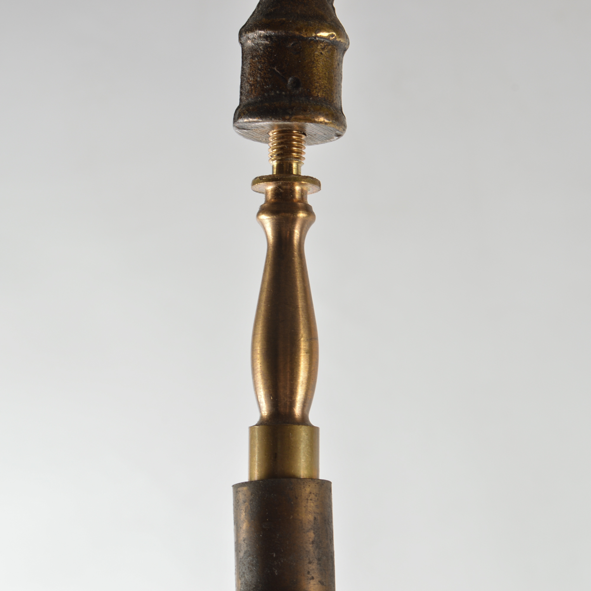 Antique Floor Lamp With Slag Glass Shade