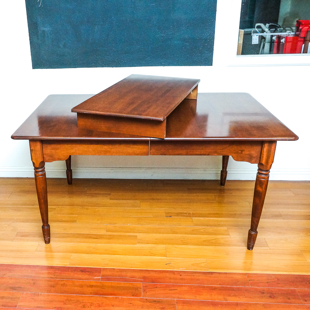 Farm Style Maple Dining Table with Drawers