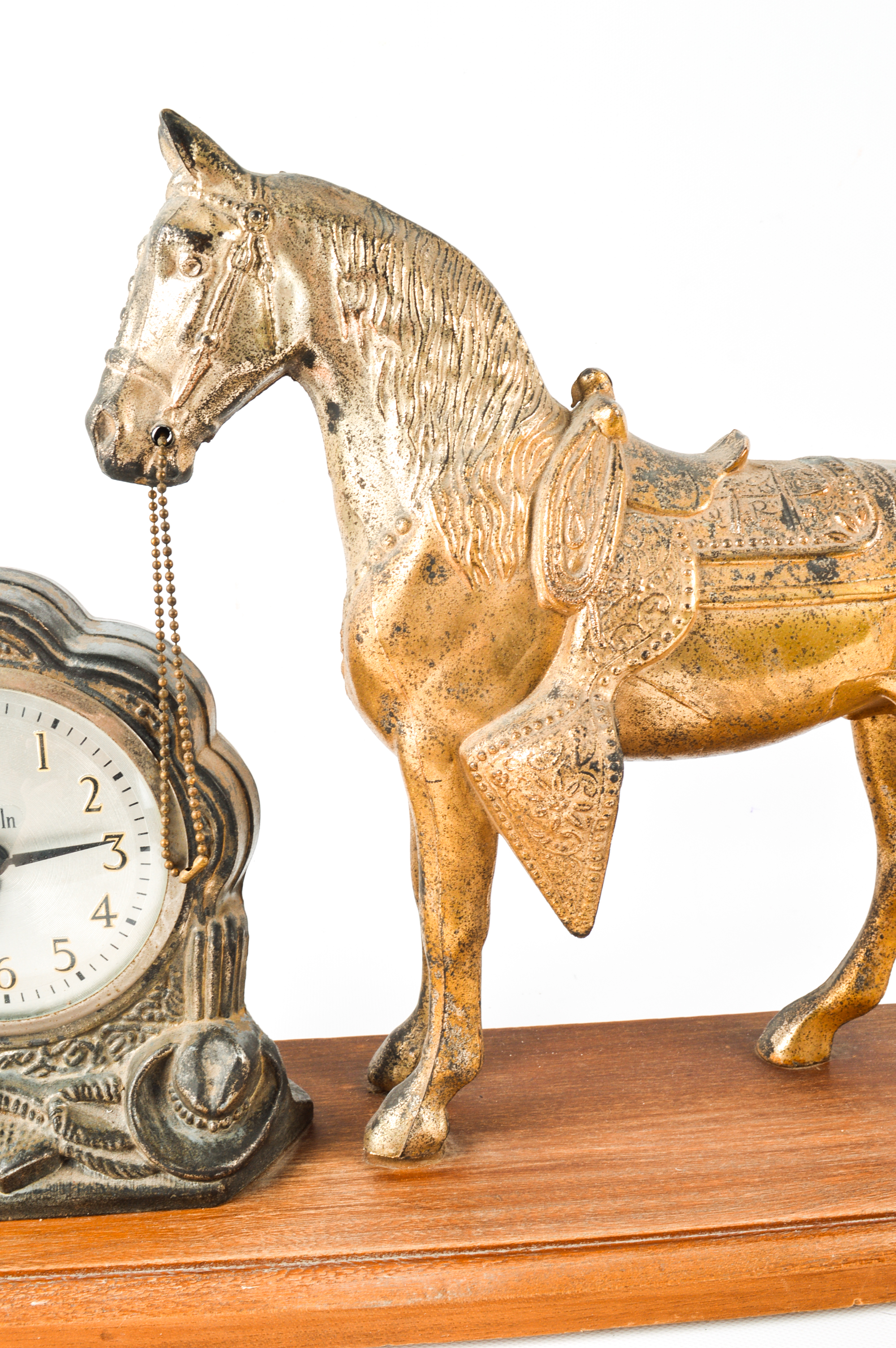 Vintage Lincoln Horse Mantel Clock by Galter Products Company