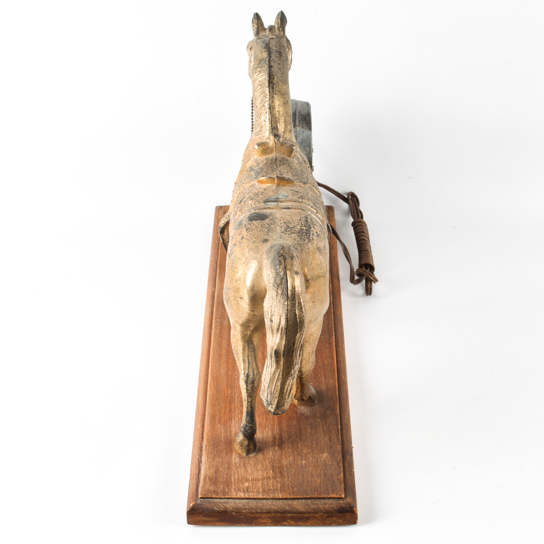 Vintage Lincoln Horse Mantel Clock by Galter Products Company