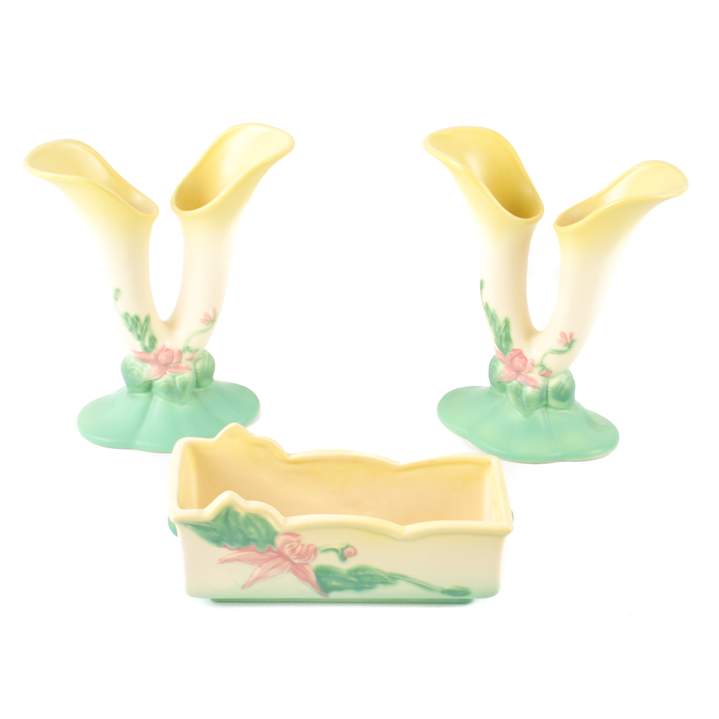 Vintage Hull Pottery "Woodland" Vases