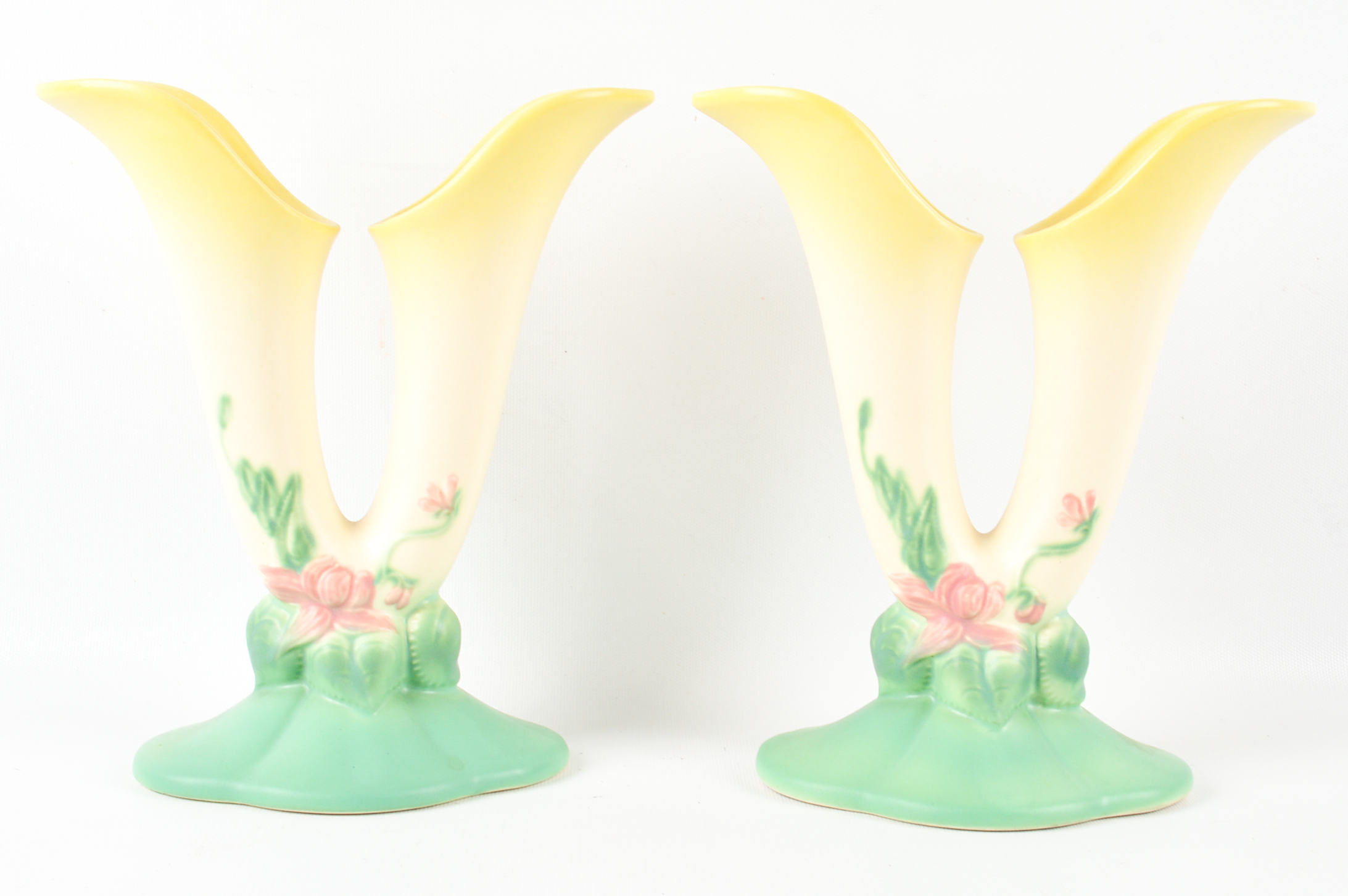 Vintage Hull Pottery "Woodland" Vases