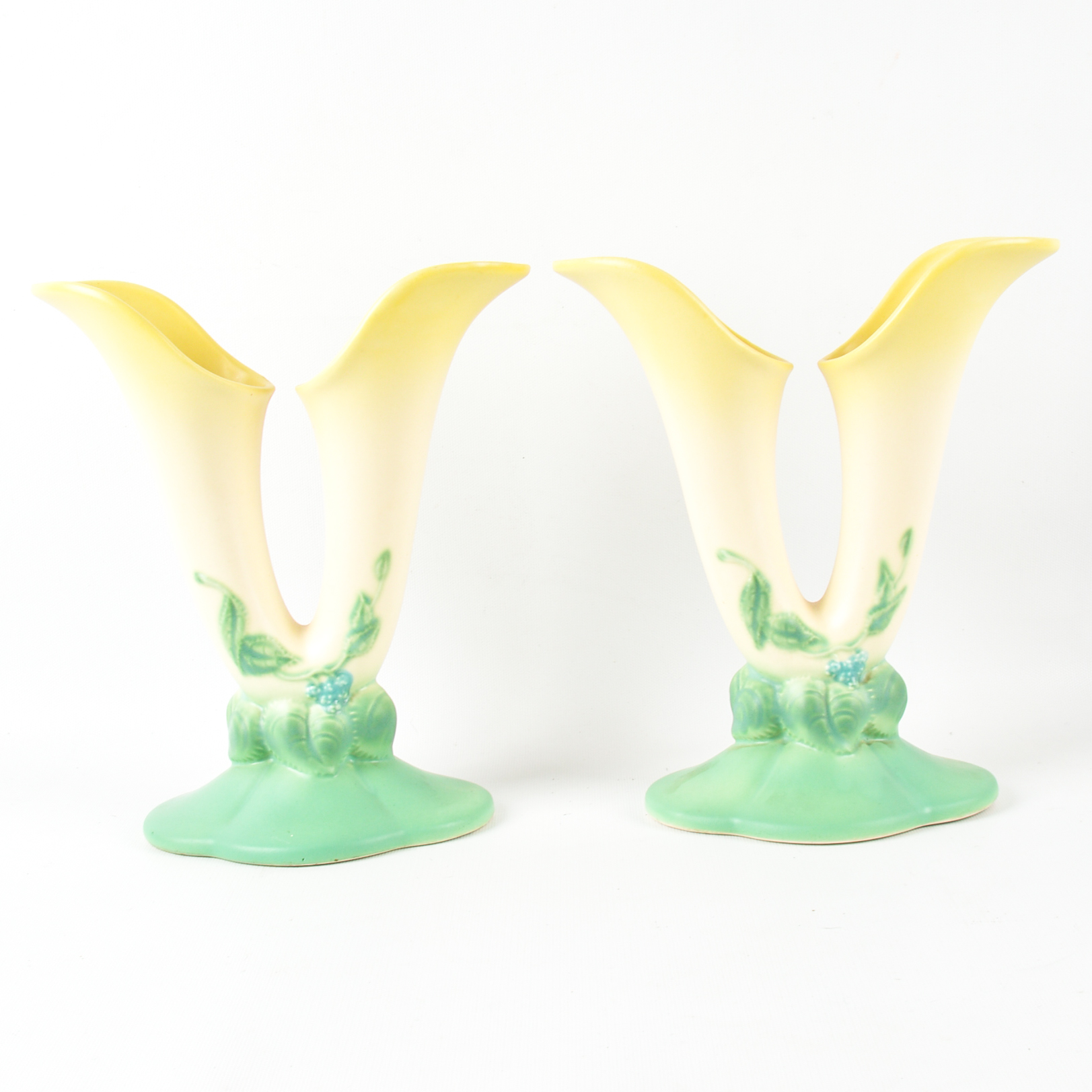 Vintage Hull Pottery "Woodland" Vases