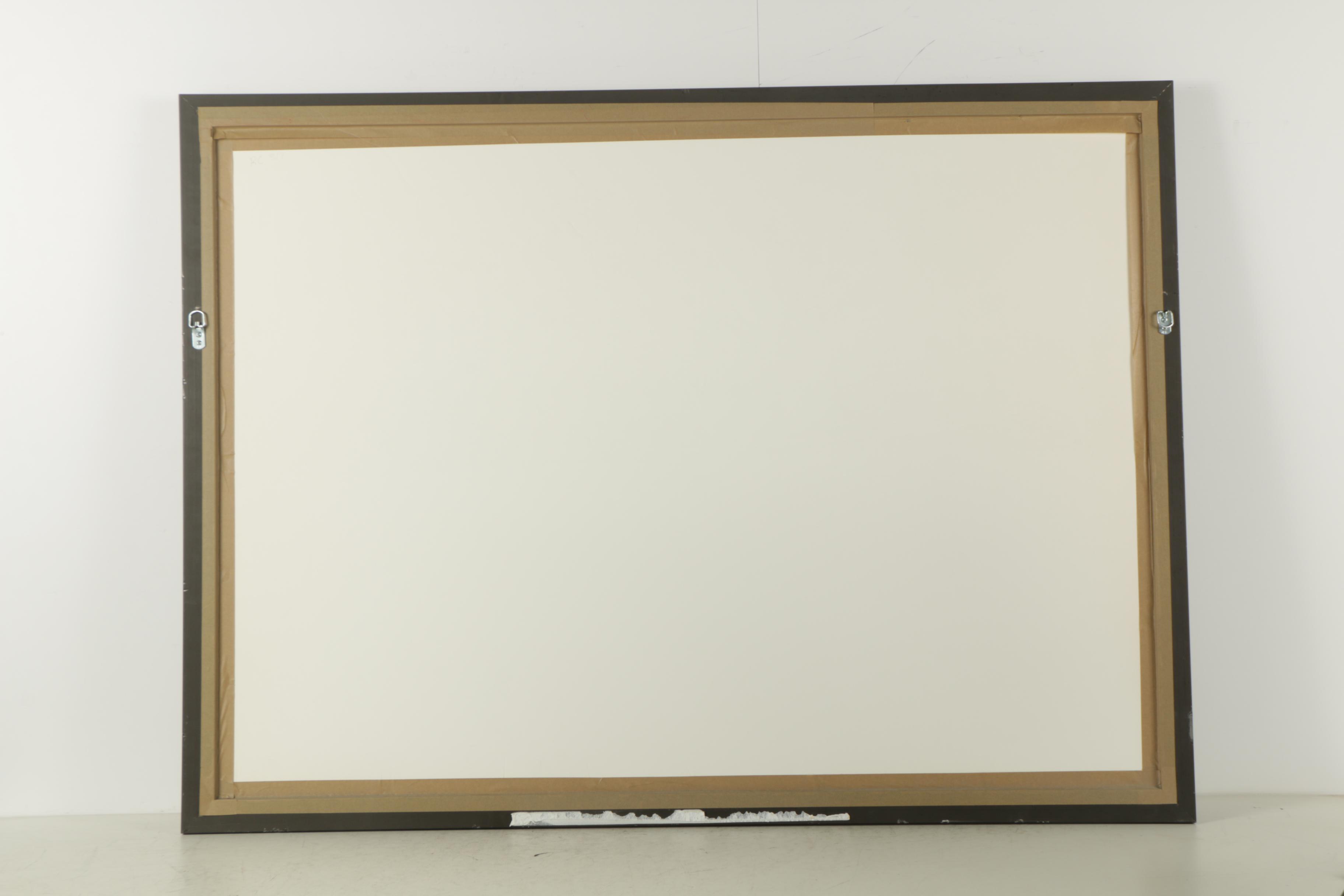 Ron Richmond Oil Painting on Map "Navigation No. 15"