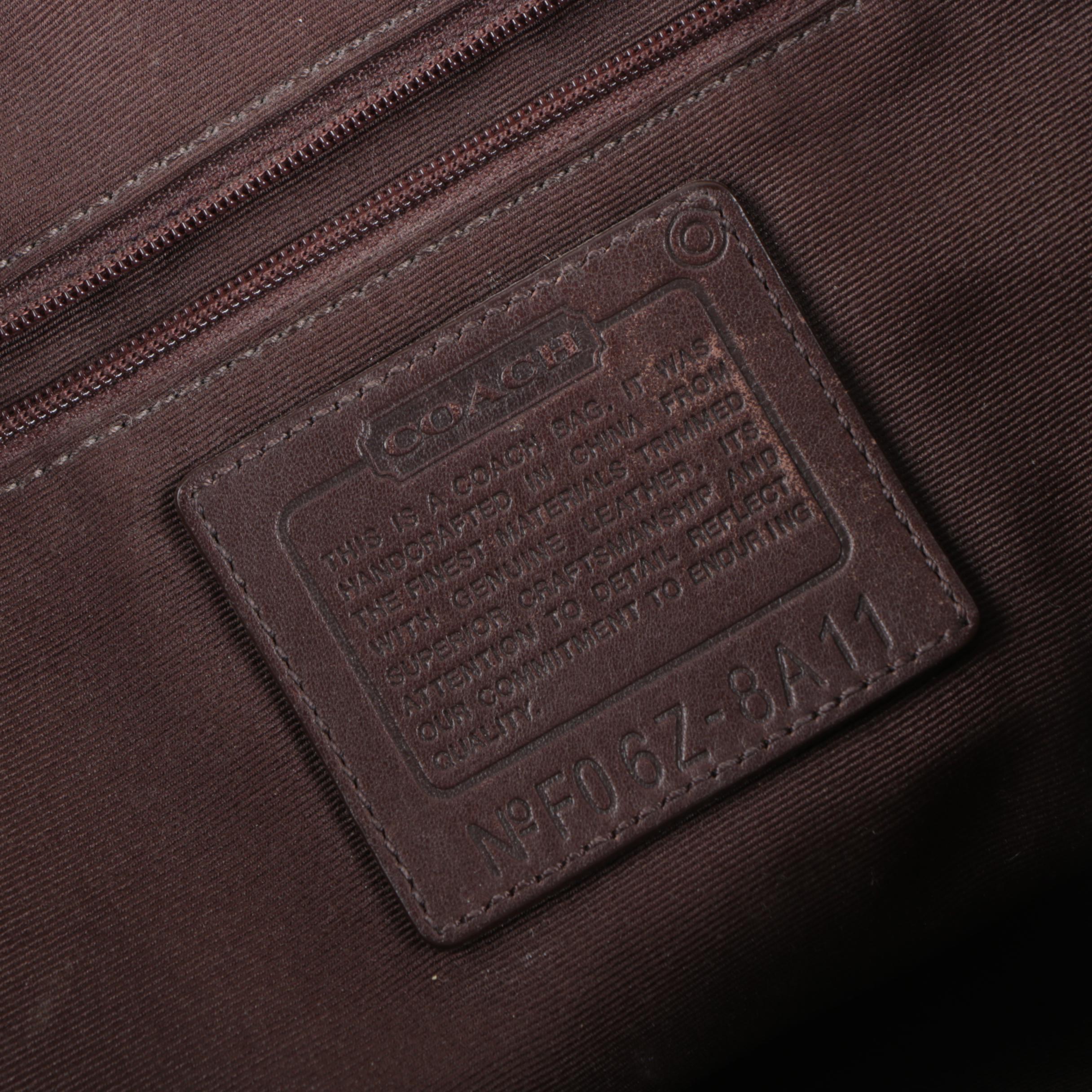 Vintage Coach Soho White Leather Flap Satchel