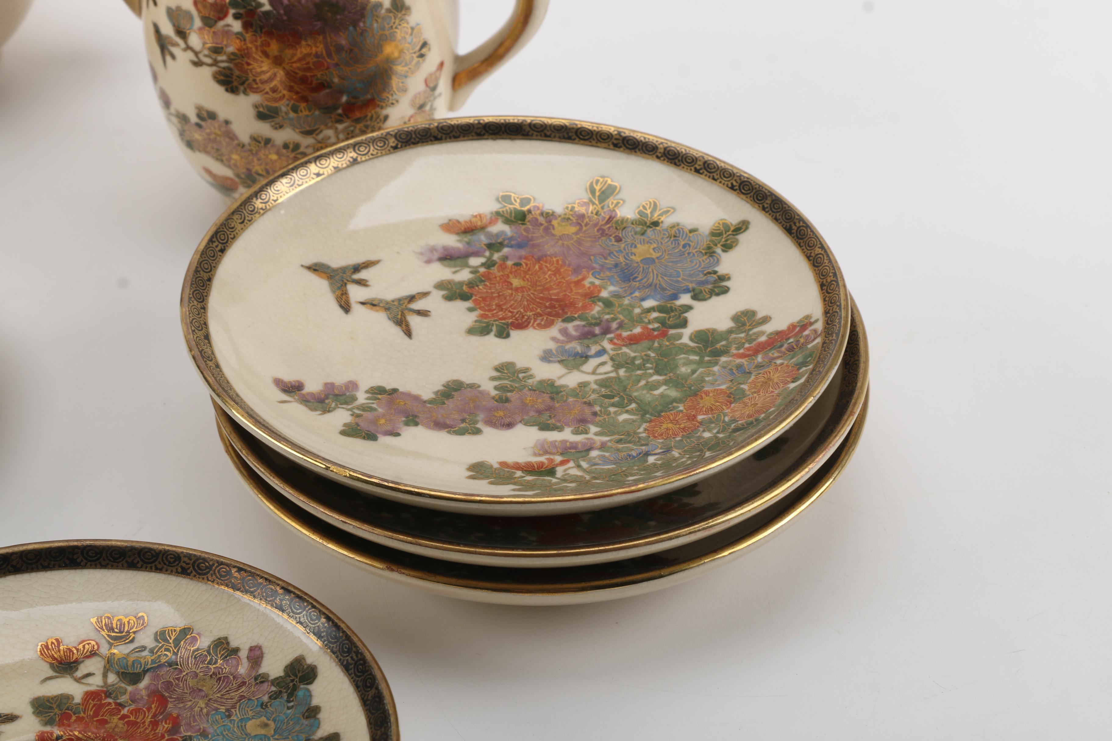 Hand-painted Japanese "Kutani" Porcelain Tableware