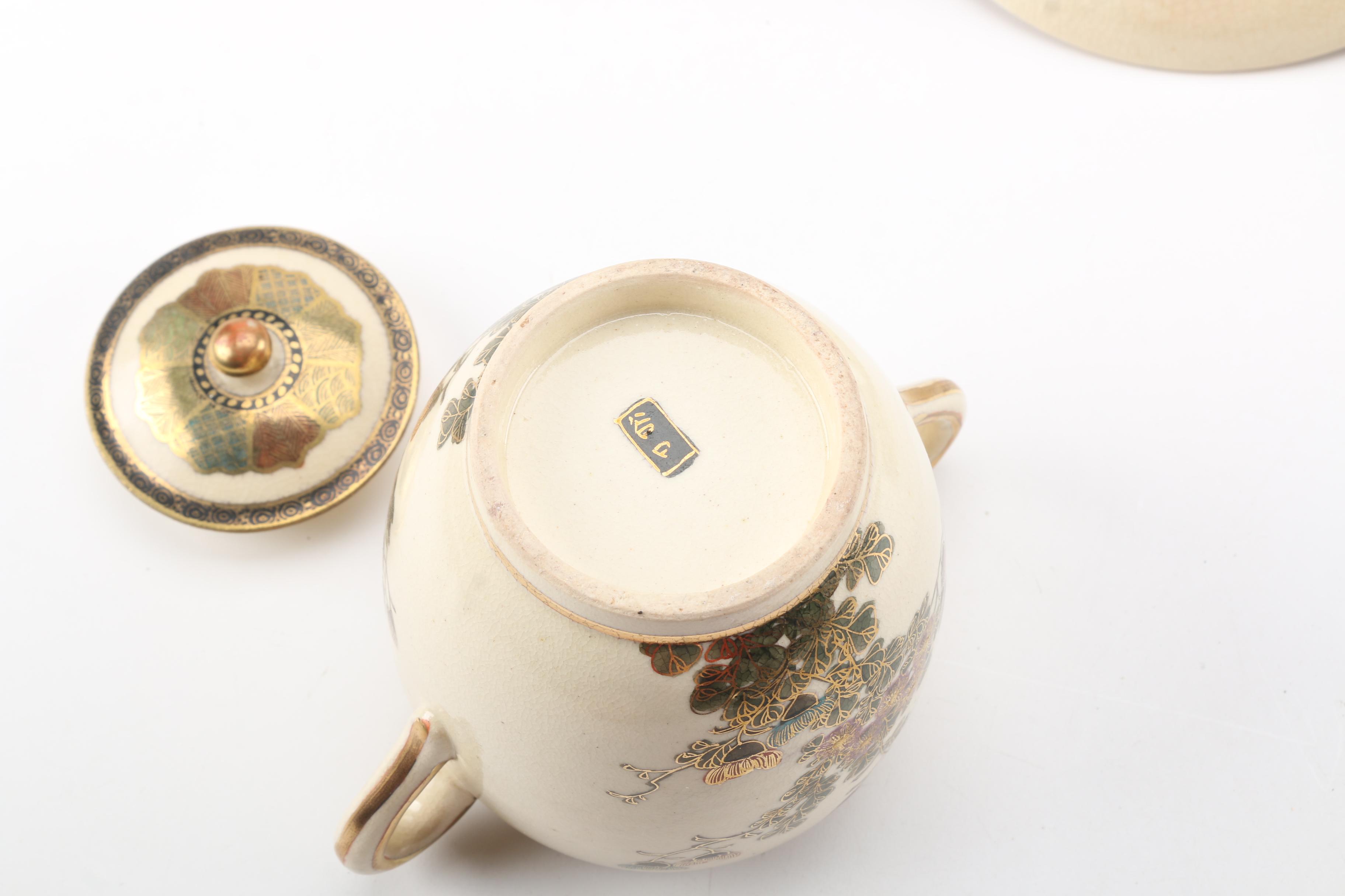 Hand-painted Japanese "Kutani" Porcelain Tableware