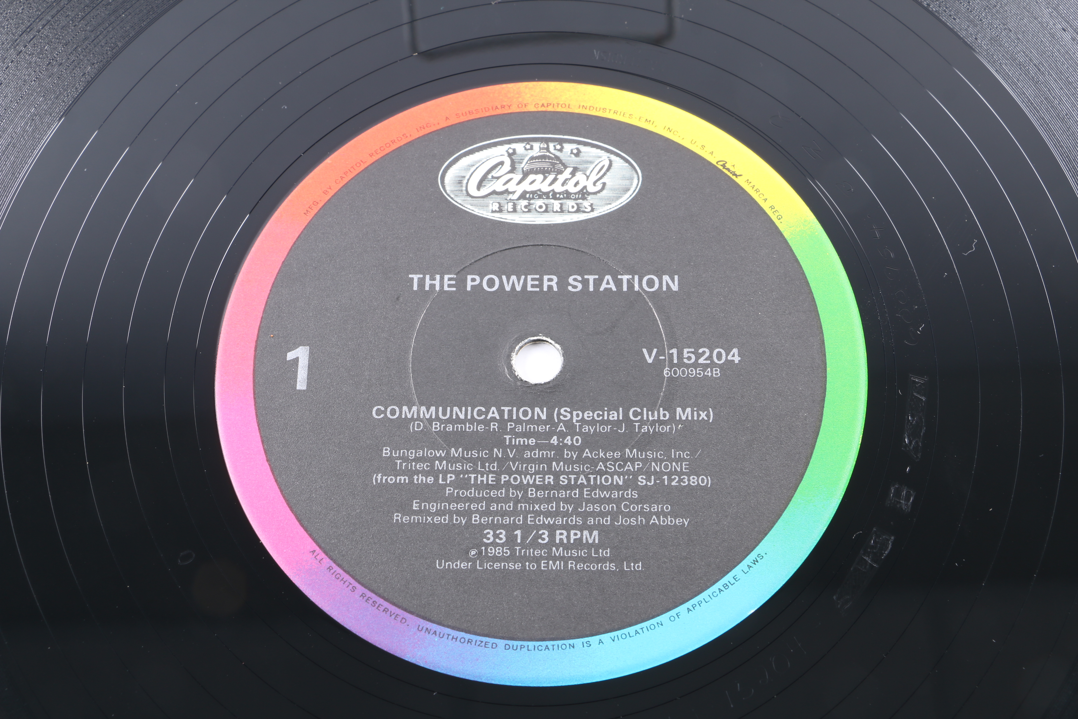 The Power Station 12" Singles Including "Some Like It Hot" and "Get It On"