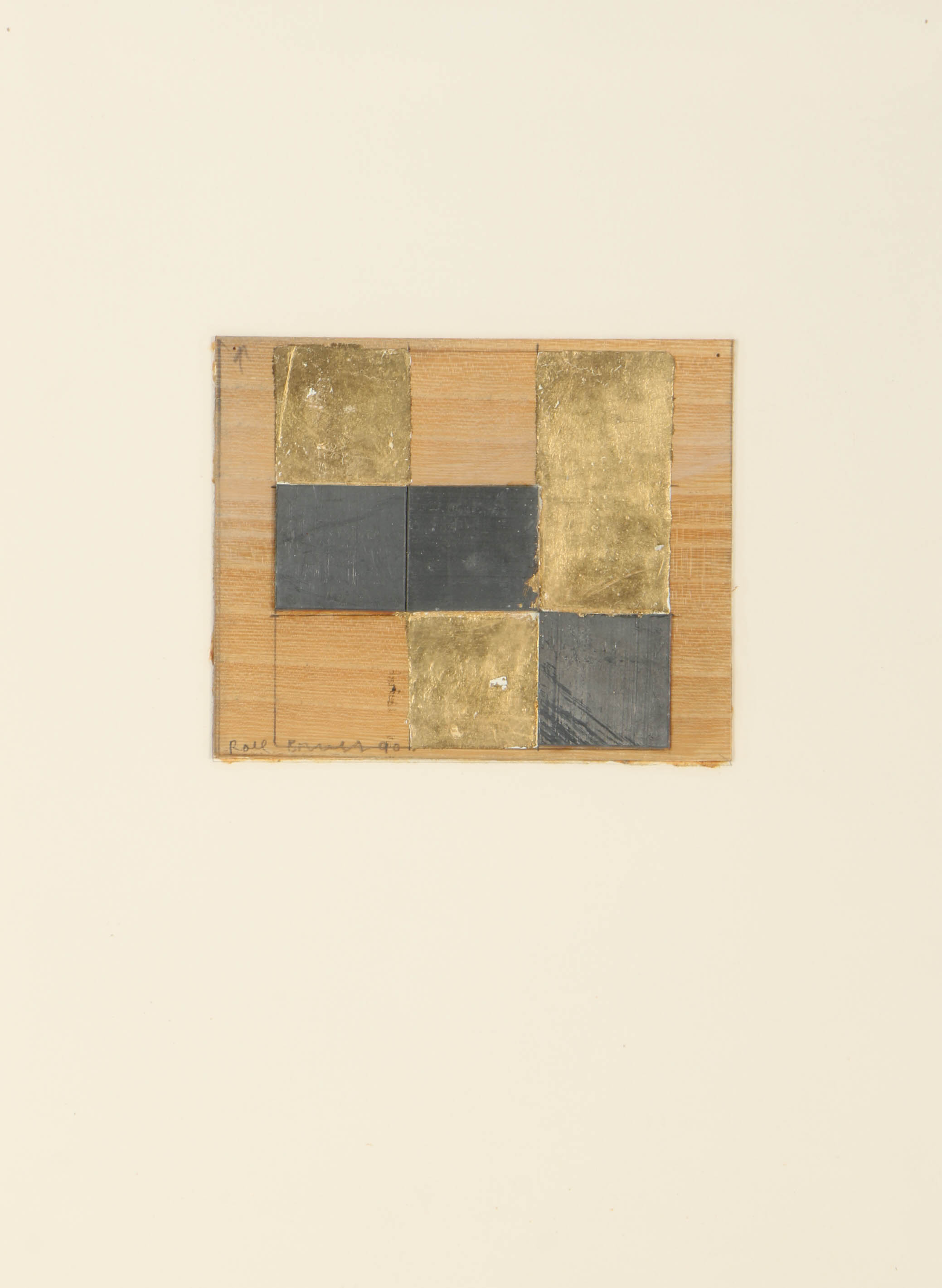 James Bruss Mixed Media Collage on Paper "Roll"