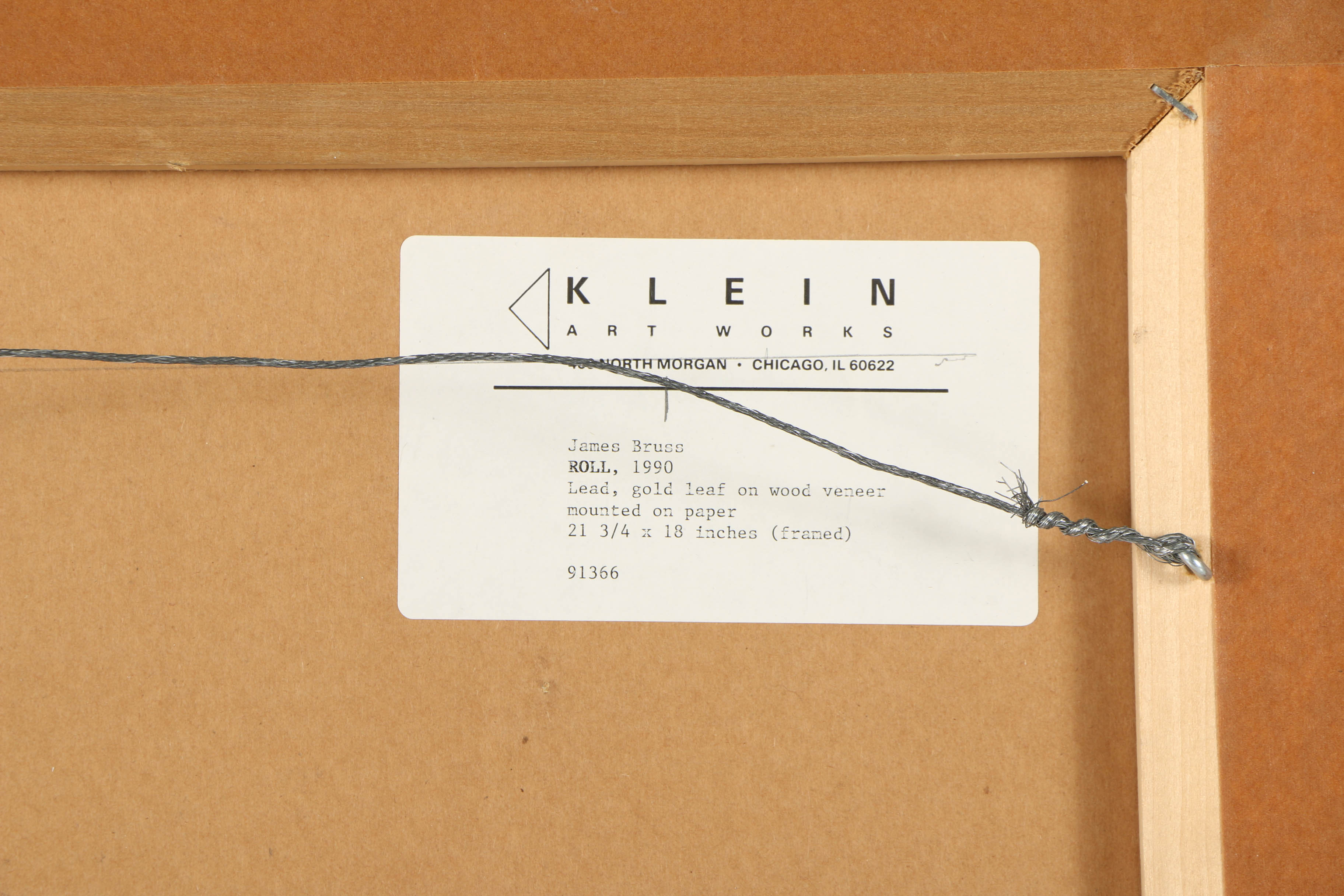 James Bruss Mixed Media Collage on Paper "Roll"