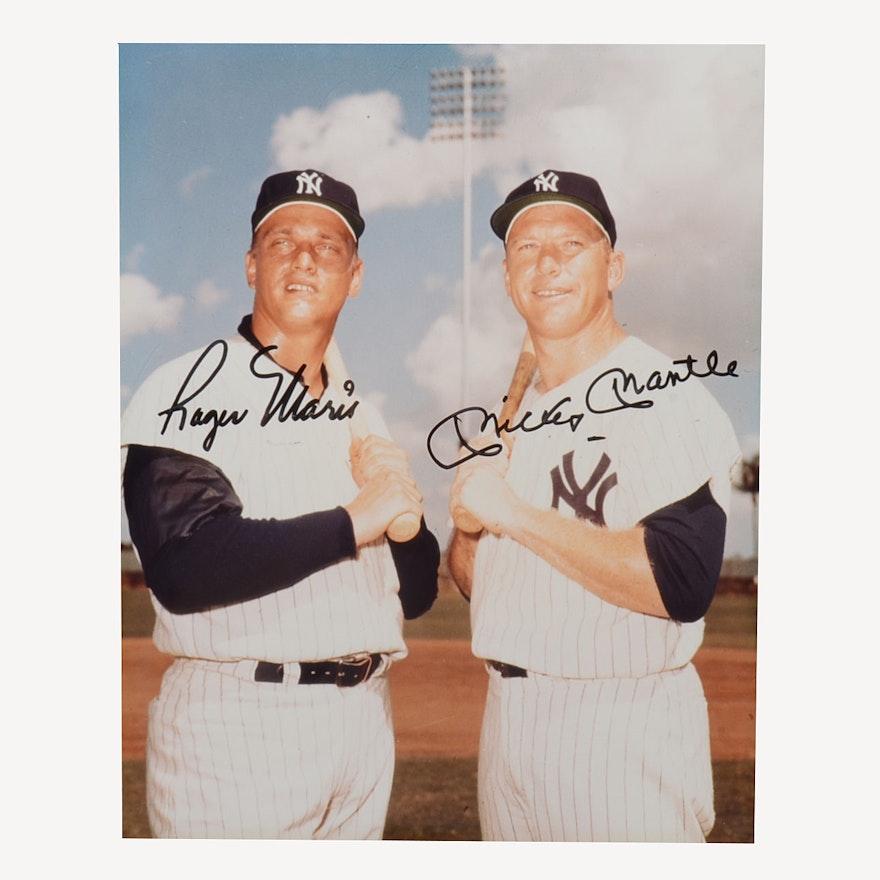 Mickey Mantle Autographed Photo JSA COA