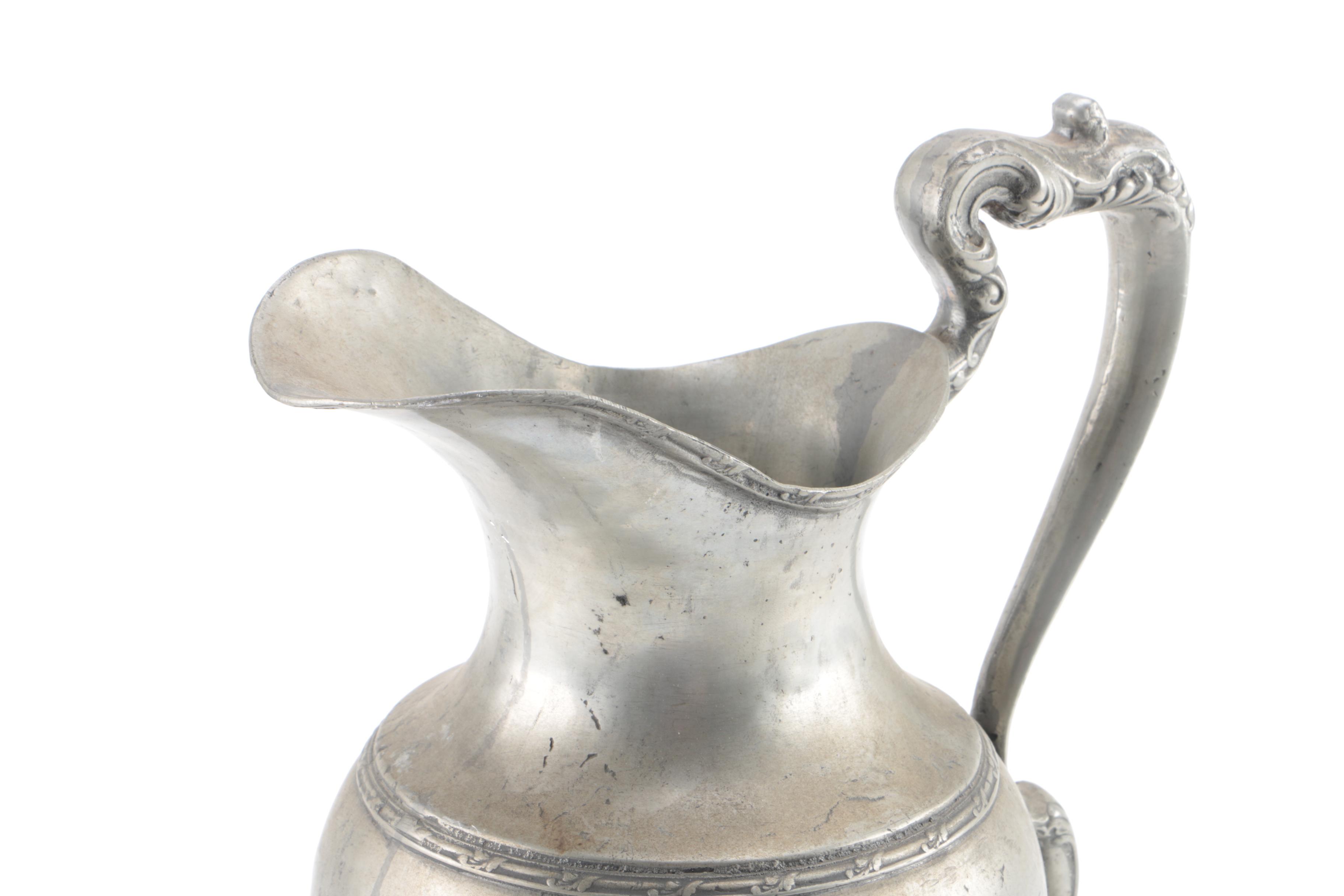 Antique Ergarte Portuguese Pewter Pitcher