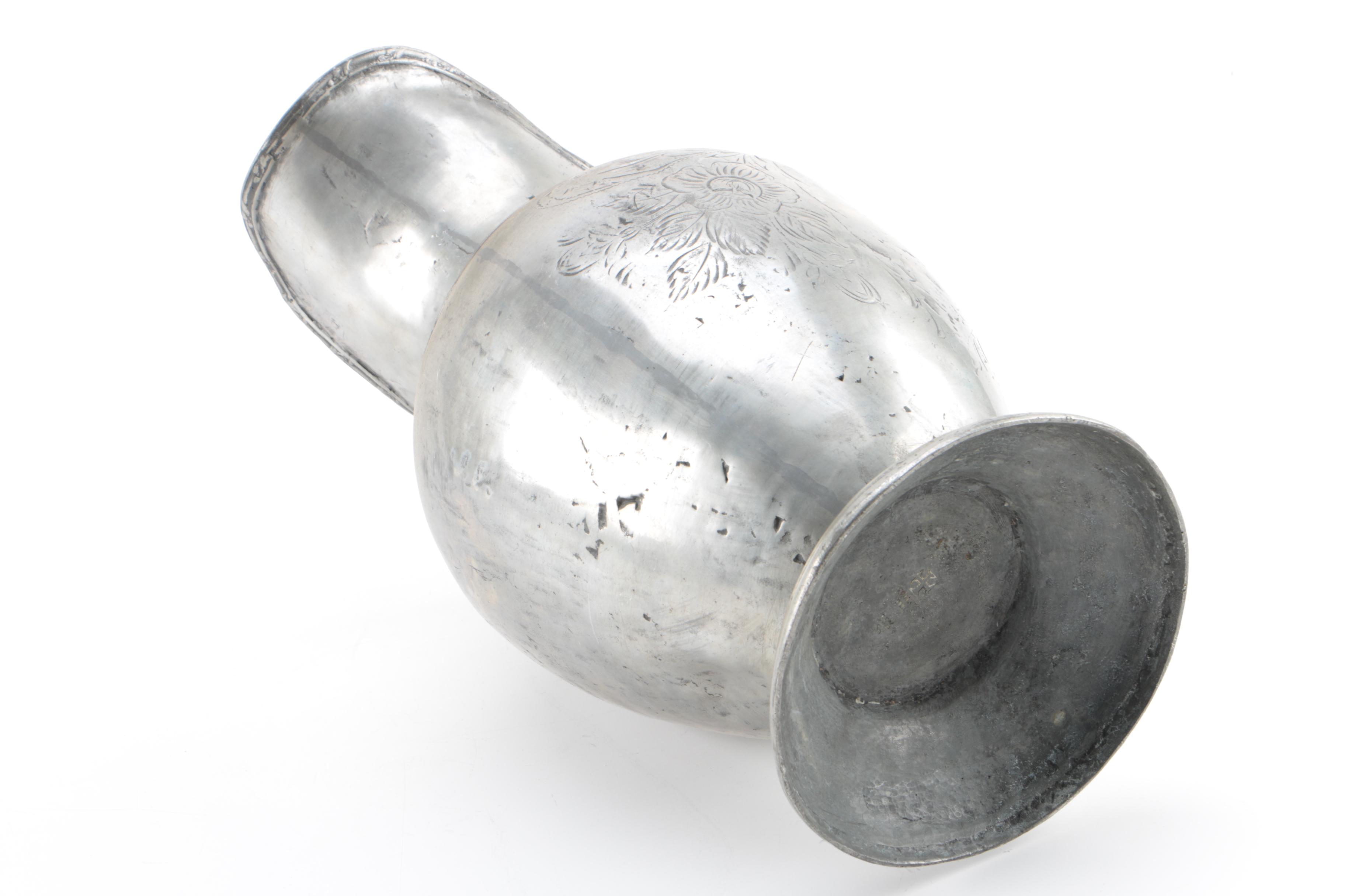 Antique Ergarte Portuguese Pewter Pitcher