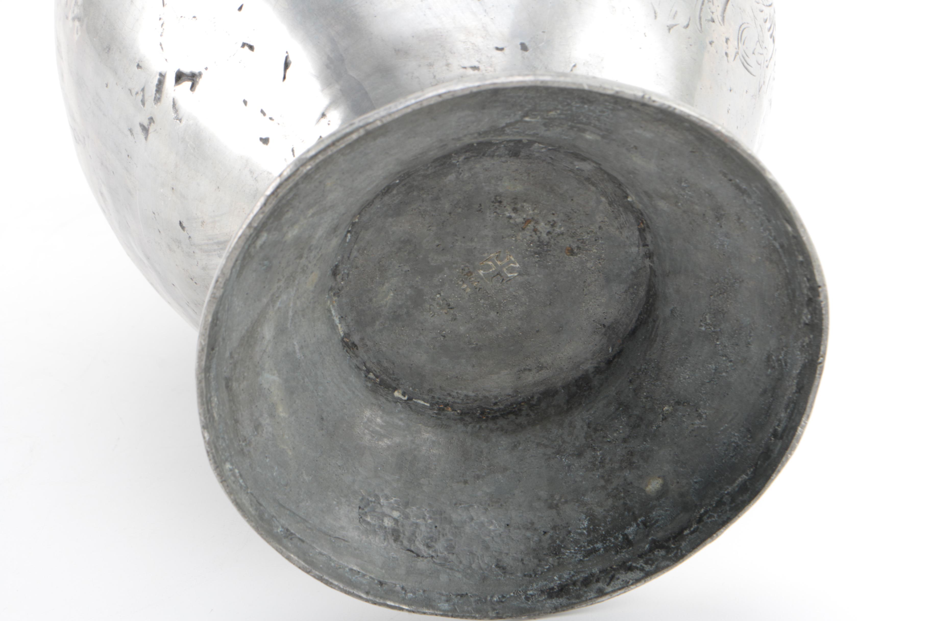 Antique Ergarte Portuguese Pewter Pitcher