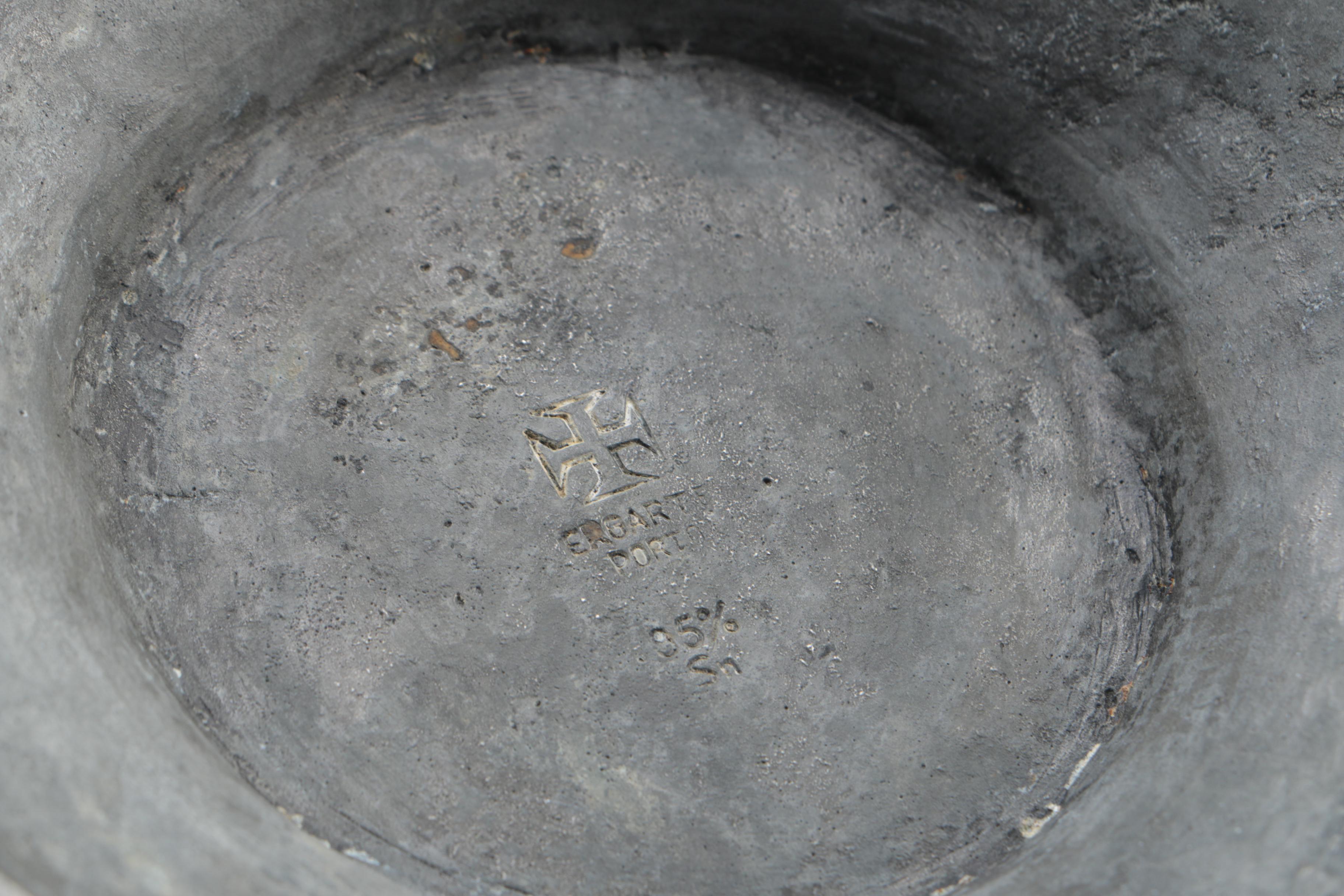 Antique Ergarte Portuguese Pewter Pitcher