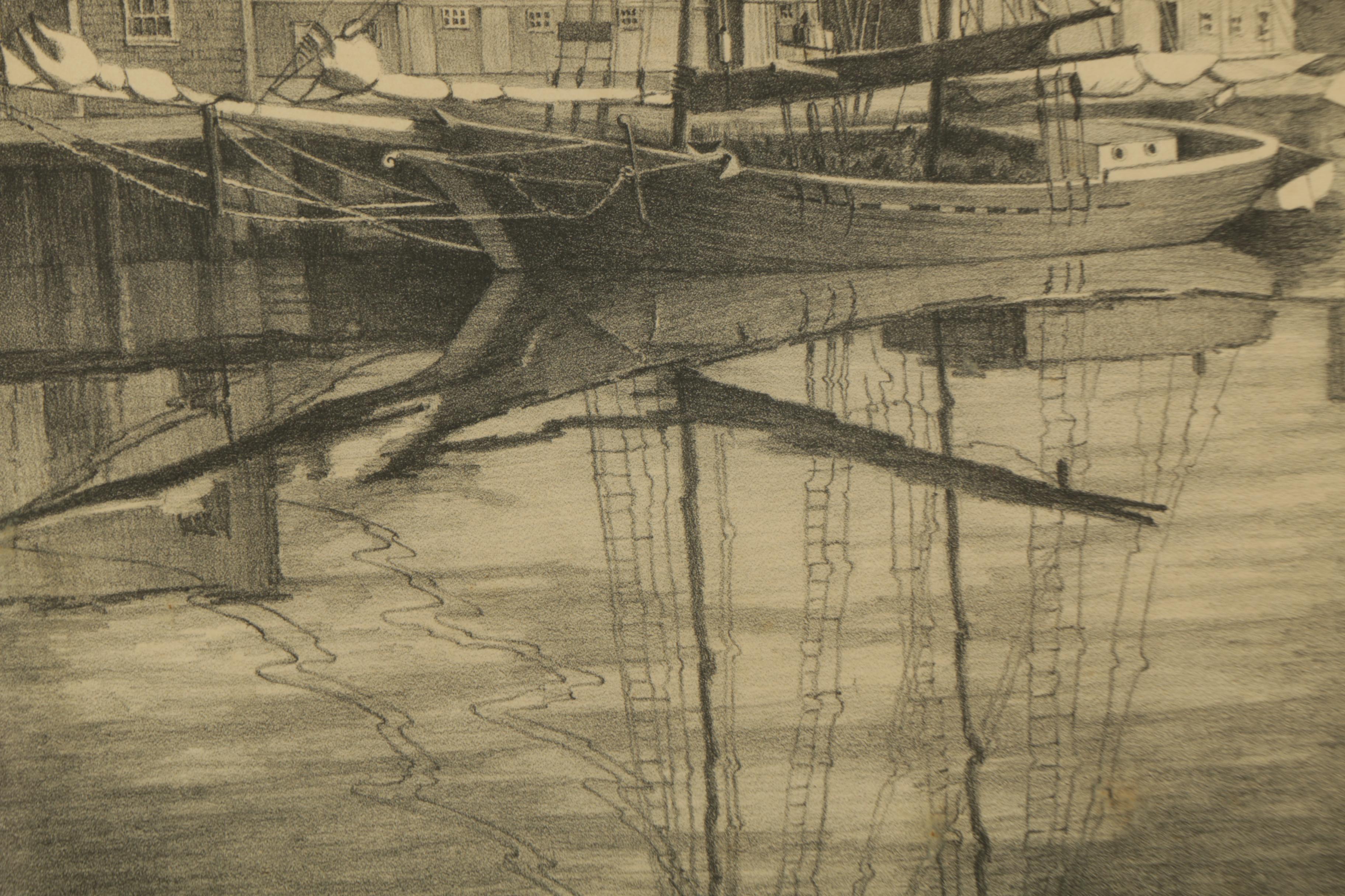 Ruth Haviland Sutton Lithograph on Paper "Reflections"