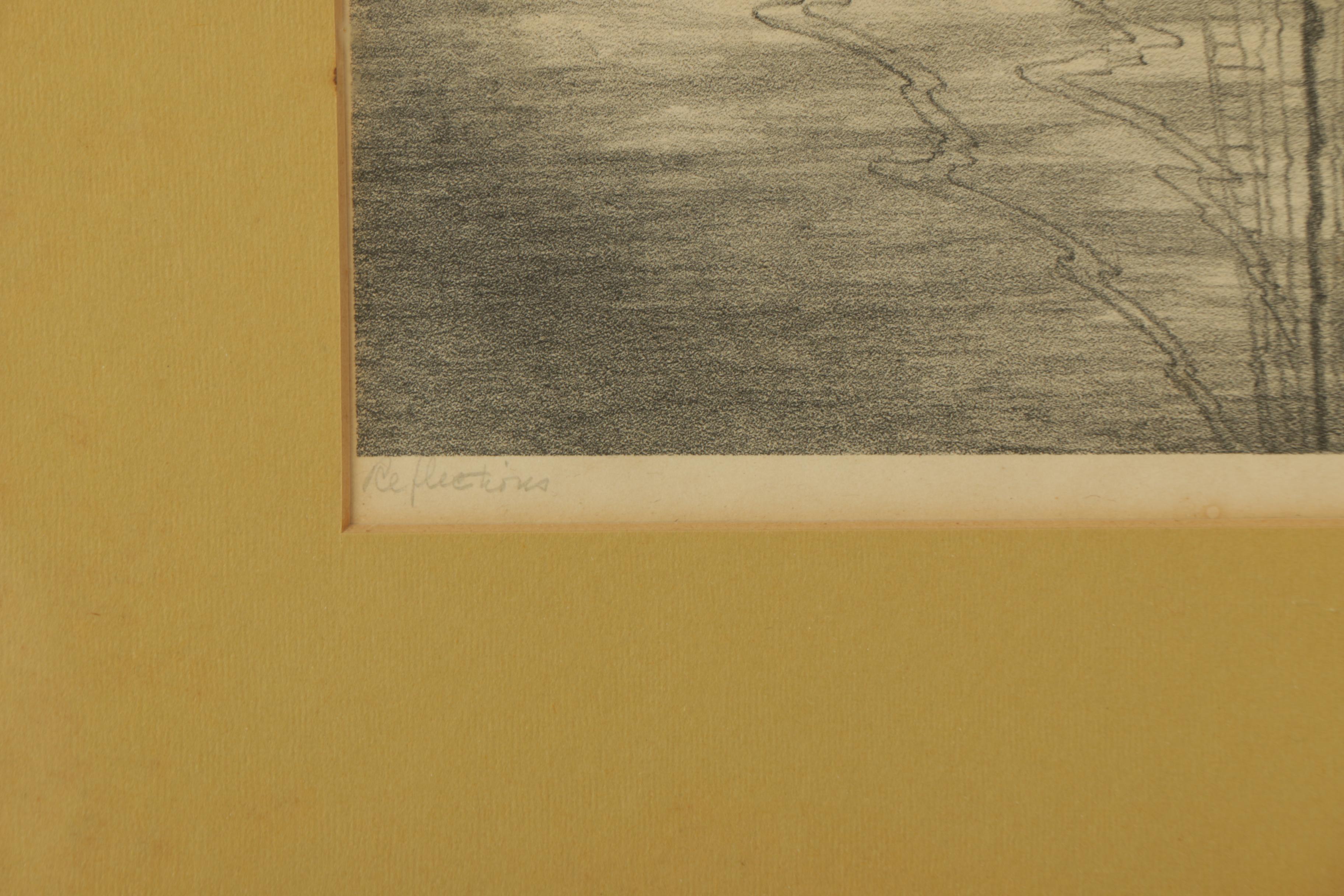 Ruth Haviland Sutton Lithograph on Paper "Reflections"