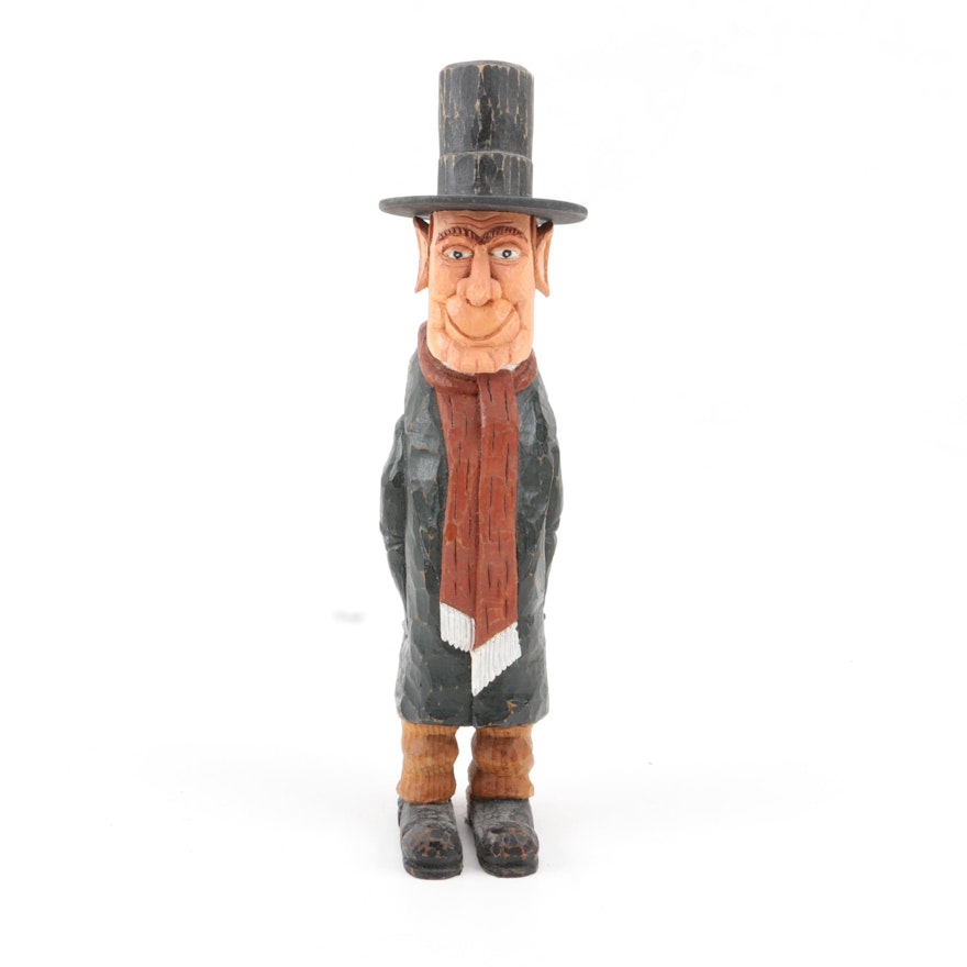 Vintage Carved Wooden Figurine