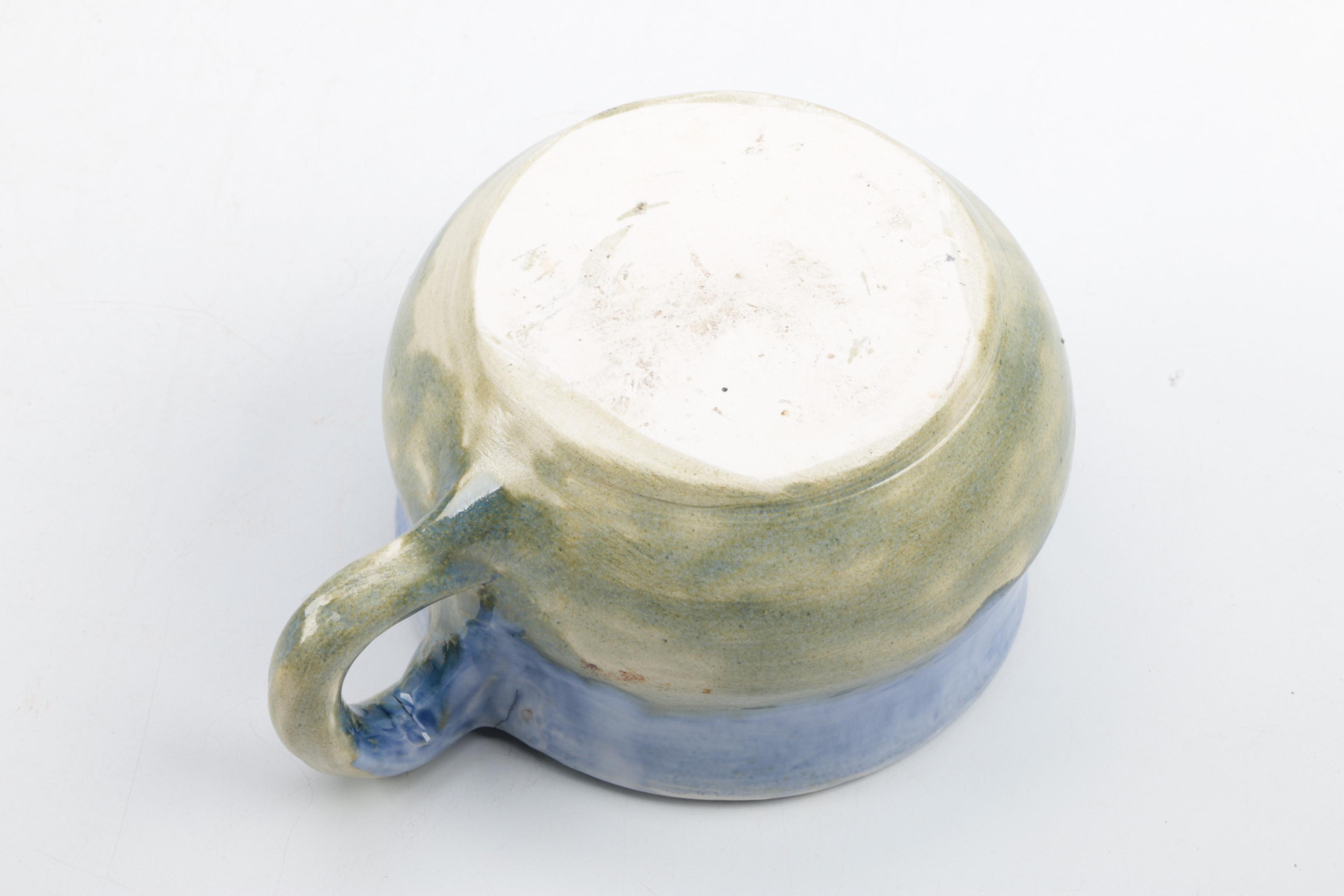 Ceramic Woven Bread Basket and Creamer