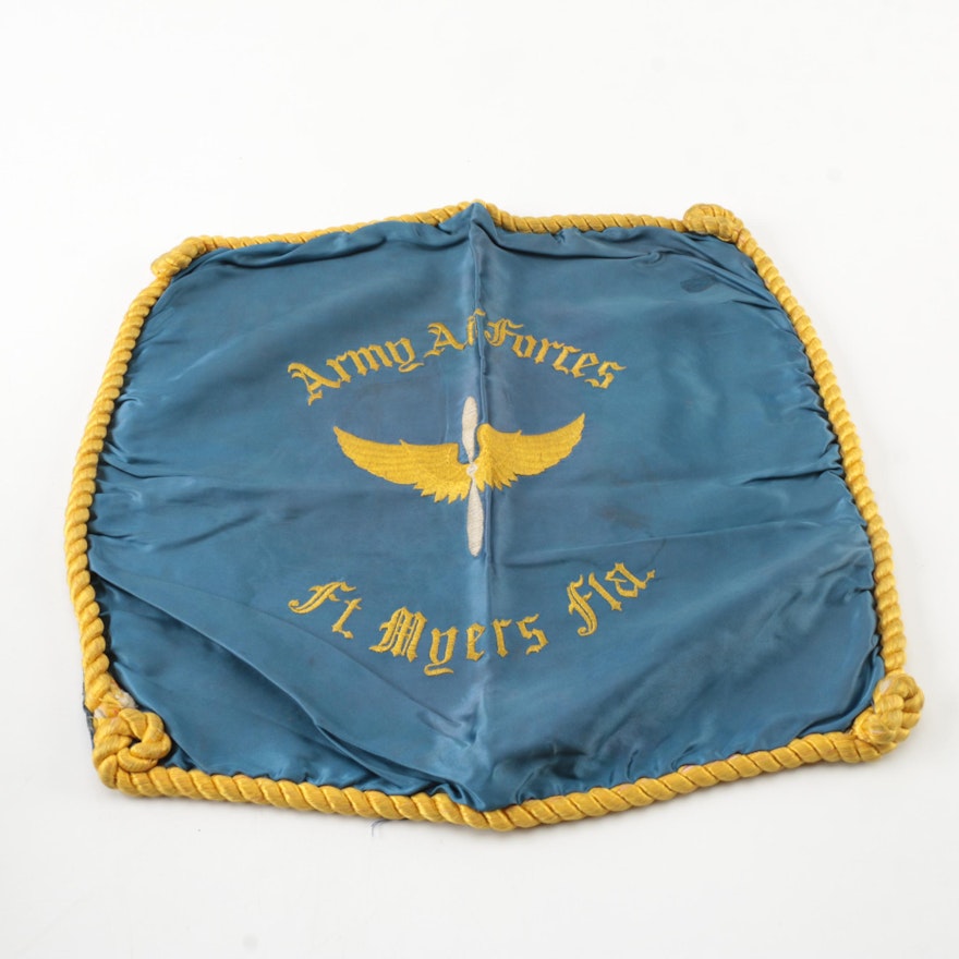 Vintage Army Air Forces Souvenir Pillow Cover