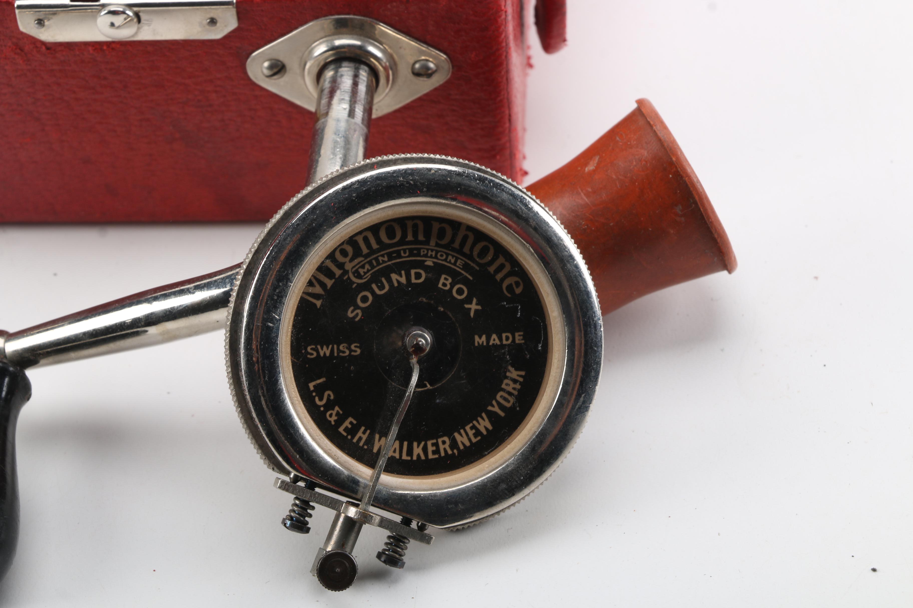 Vintage L.S. & E.H. Walker Mignonphone Miniature Portable Phonograph Player
