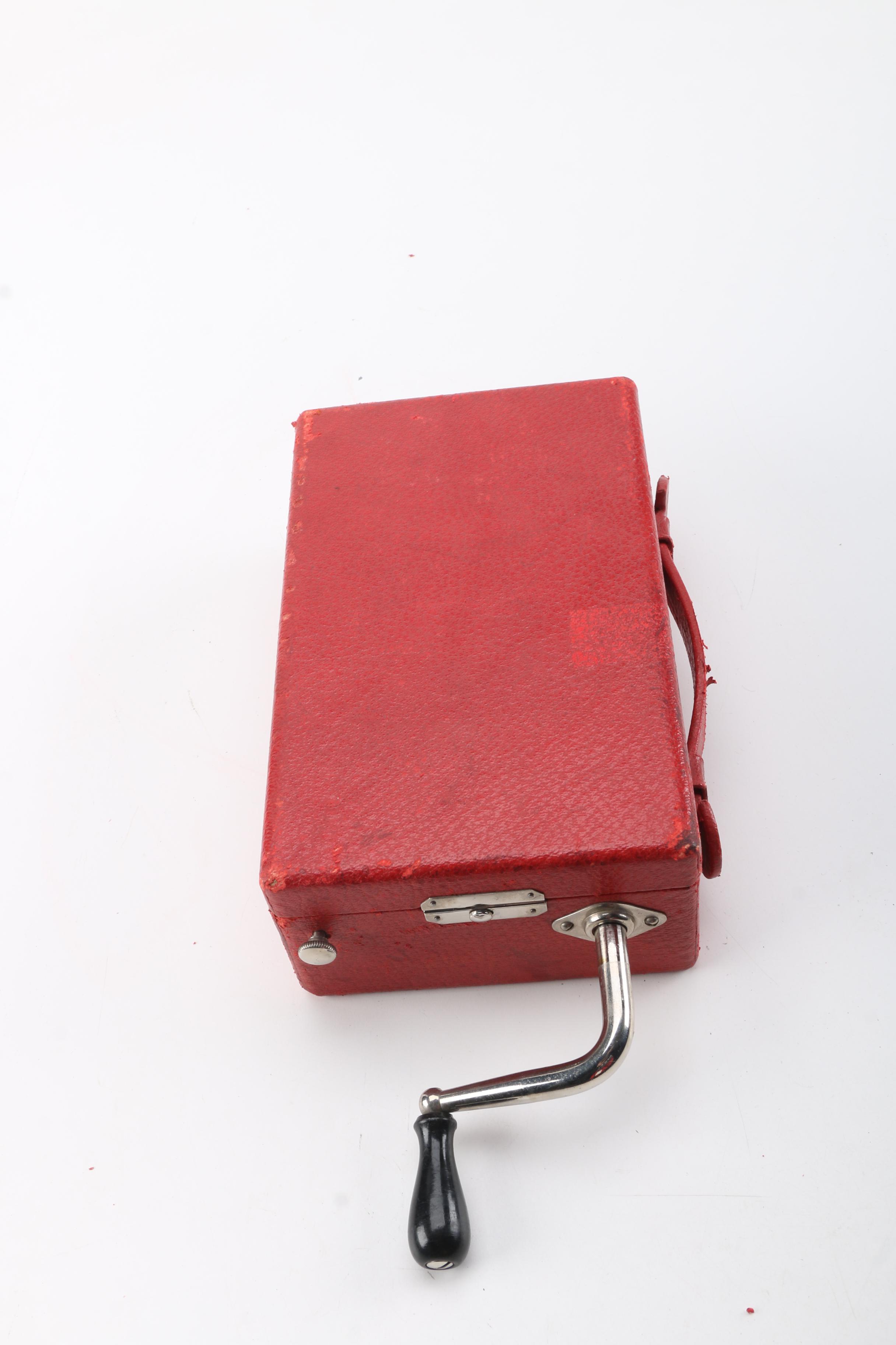 Vintage L.S. & E.H. Walker Mignonphone Miniature Portable Phonograph Player