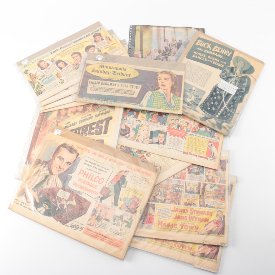 1940s–50s Movie and Product Ads Including Bing Crosby and Vaughan Monroe