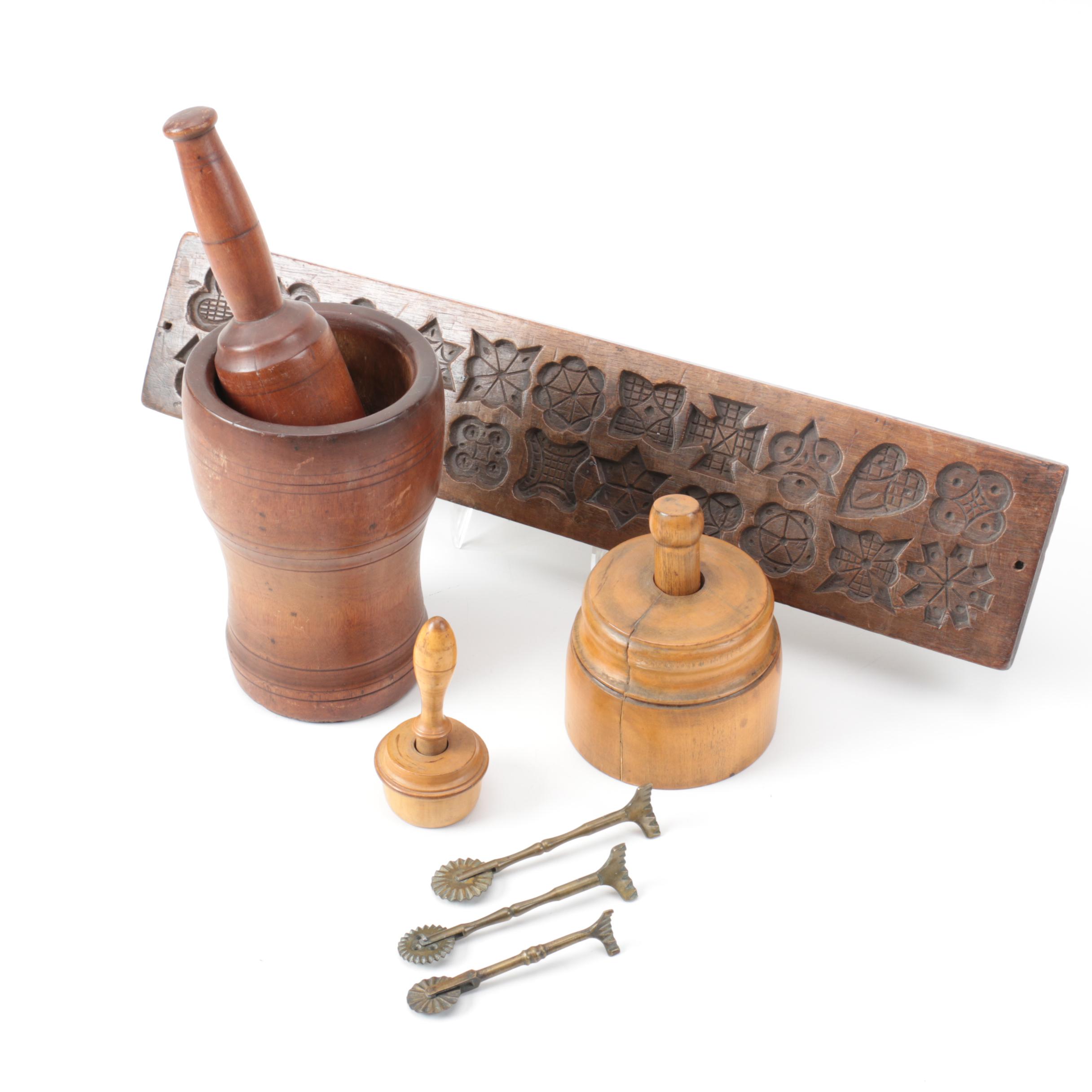 Vintage Wooden Butter and Cookie Molds