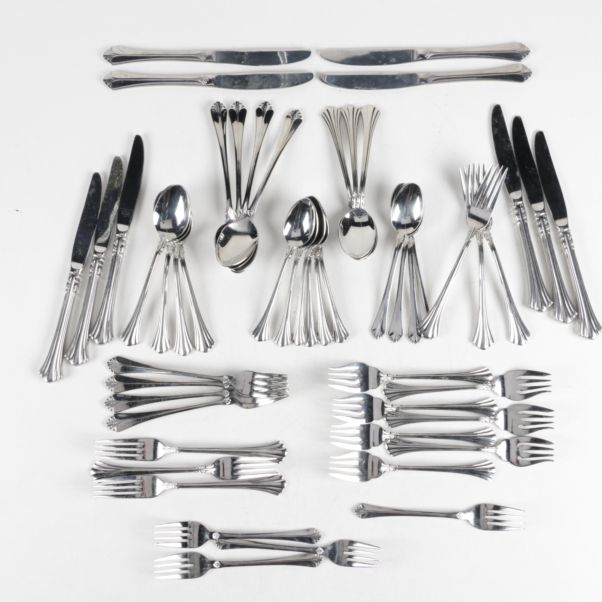 Reed & Barton "Affinity" and Towle "Classic Plume" Stainless Steel Flatware