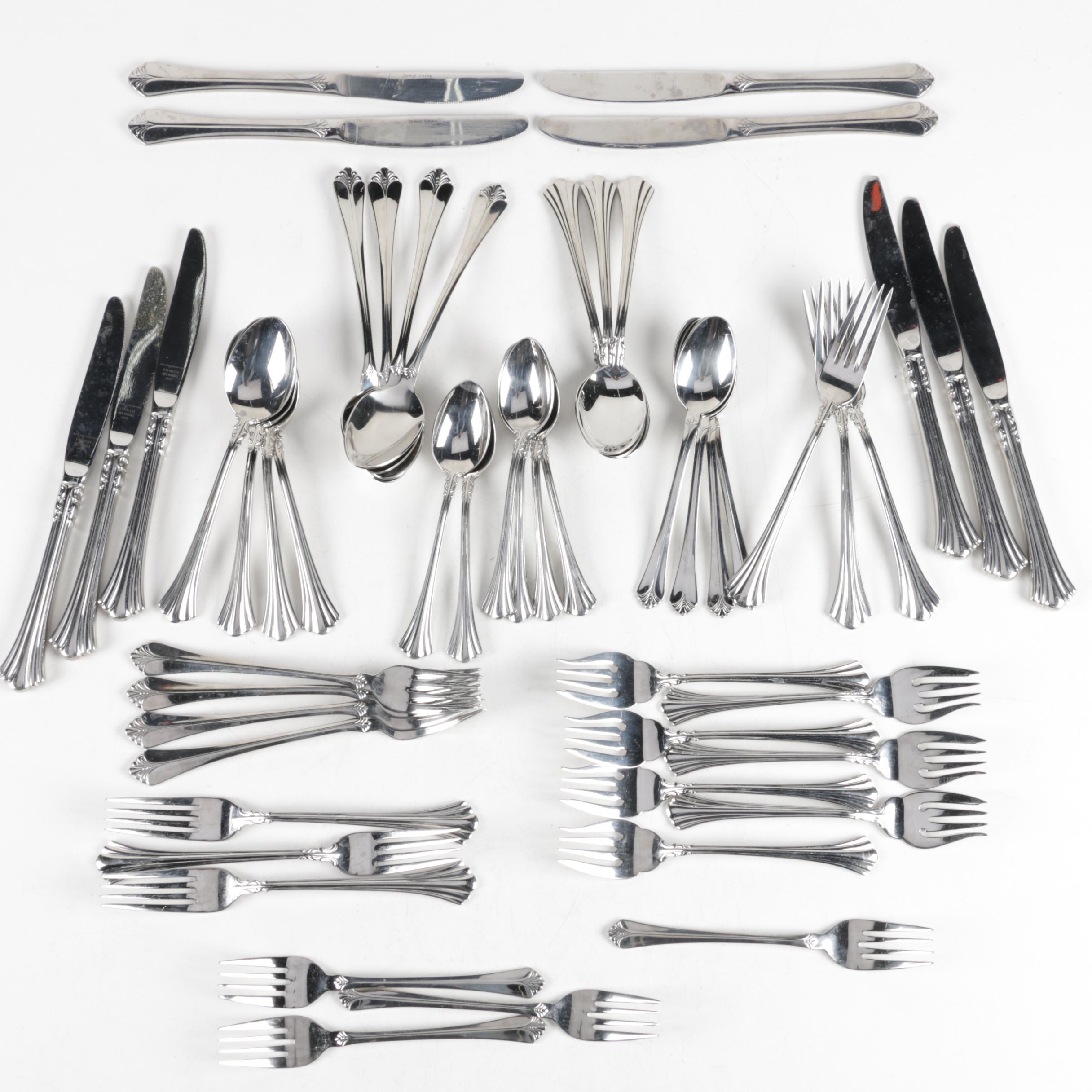 Reed & Barton "Affinity" and Towle "Classic Plume" Stainless Steel Flatware