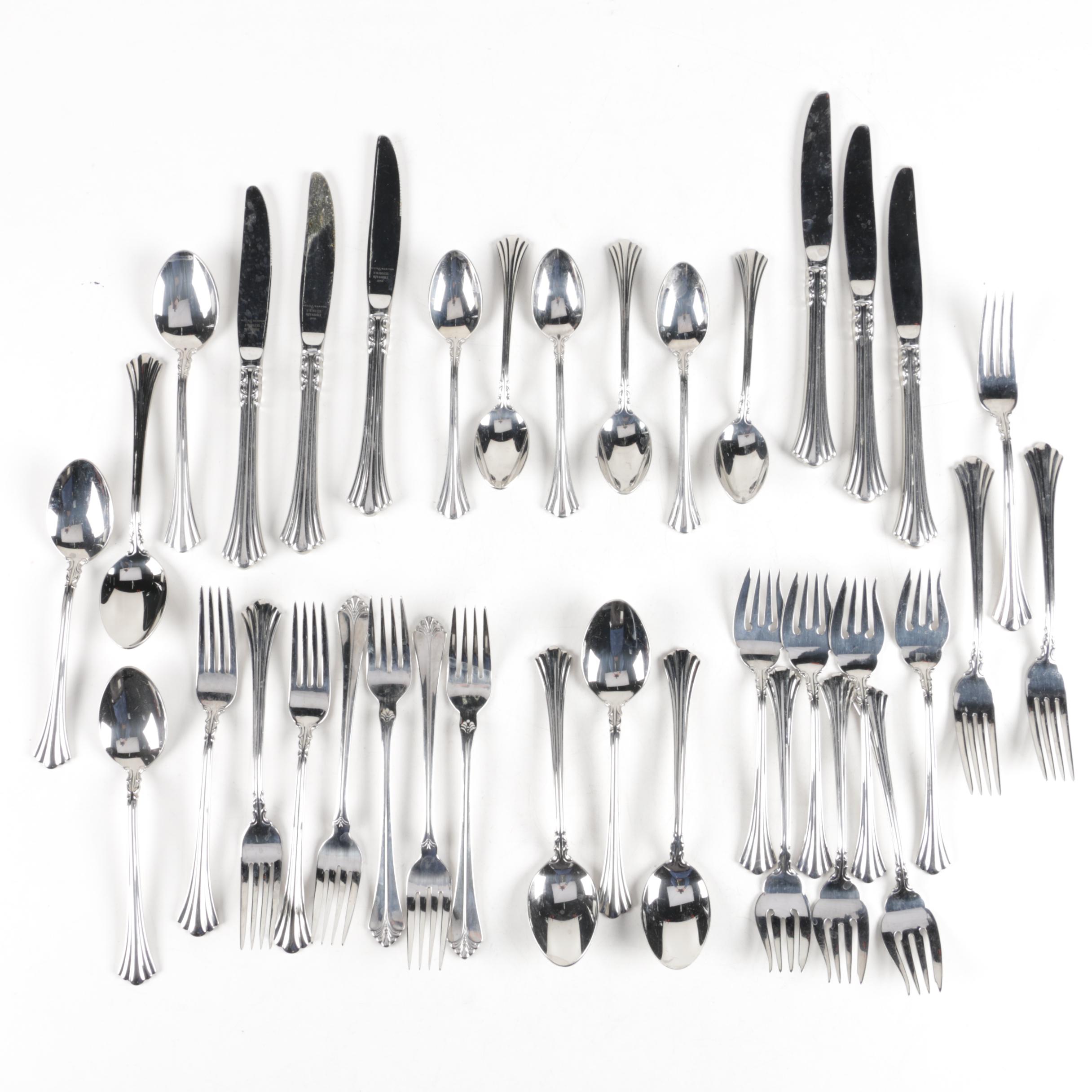 Reed & Barton "Affinity" and Towle "Classic Plume" Stainless Steel Flatware