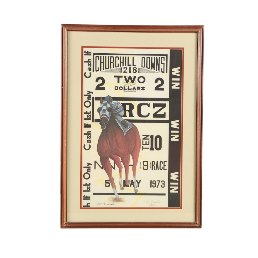 Limited Edition Offset Lithograph Poster After Rick Czerwonka "Two Dollar Win"