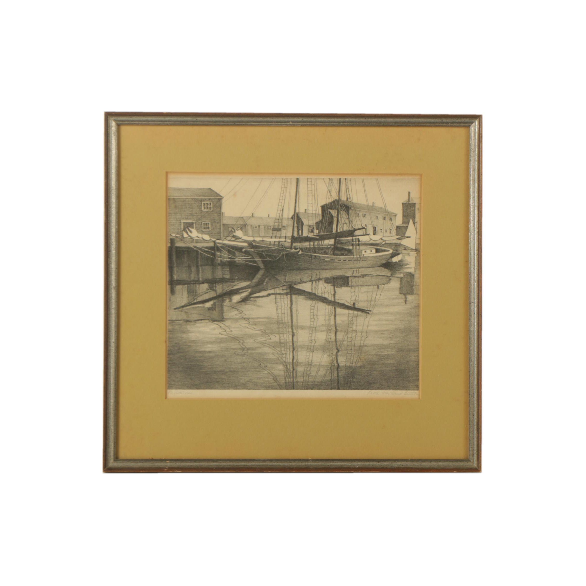 Ruth Haviland Sutton Lithograph on Paper "Reflections"