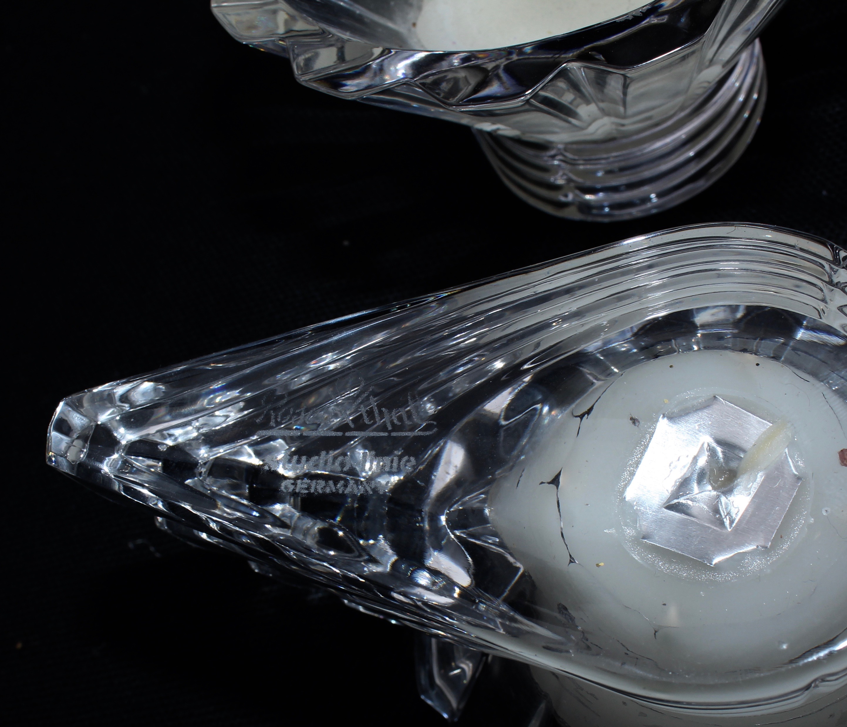 Rosenthal Crystal Paperweight and Votives