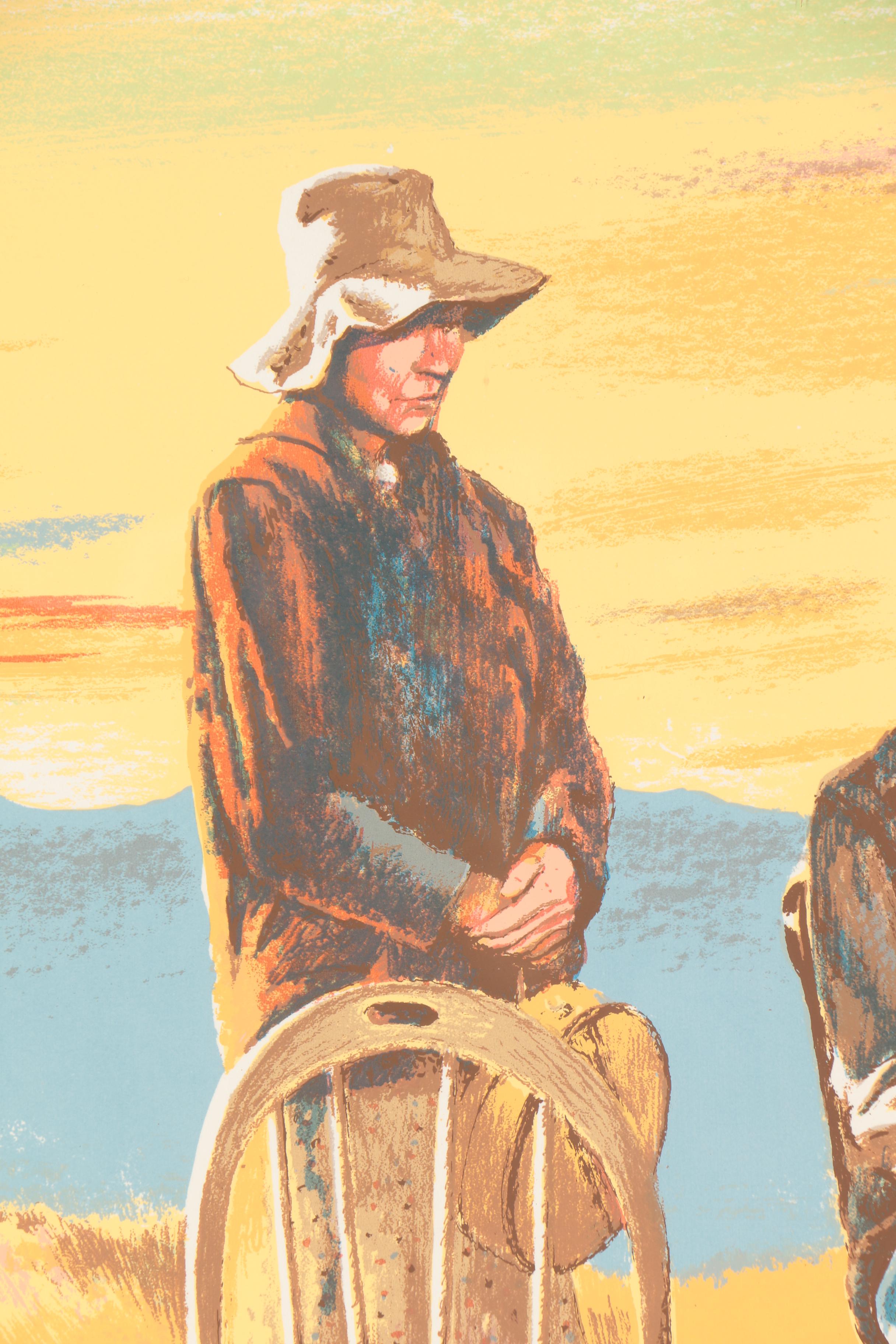 William Nelson Serigraph on Paper "The Homesteaders"