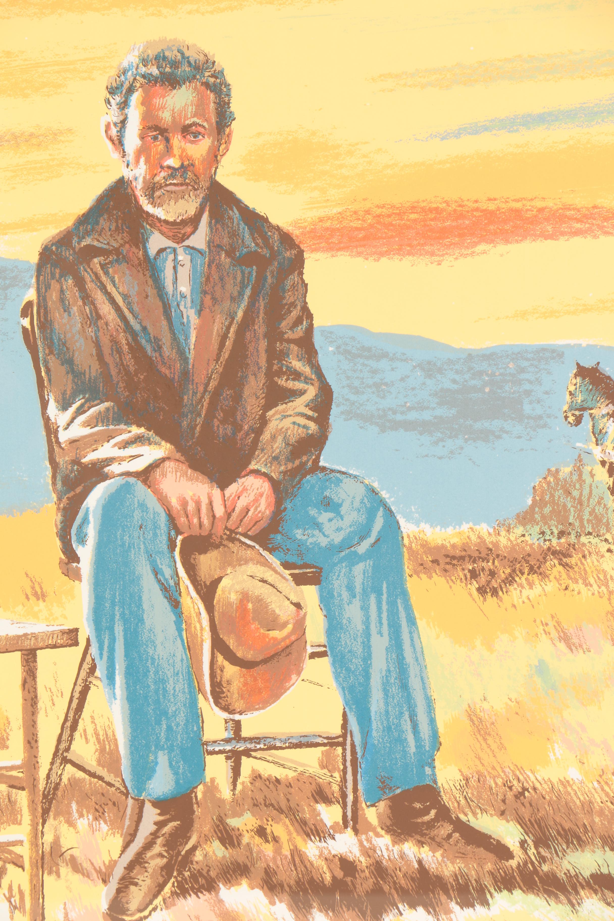 William Nelson Serigraph on Paper "The Homesteaders"