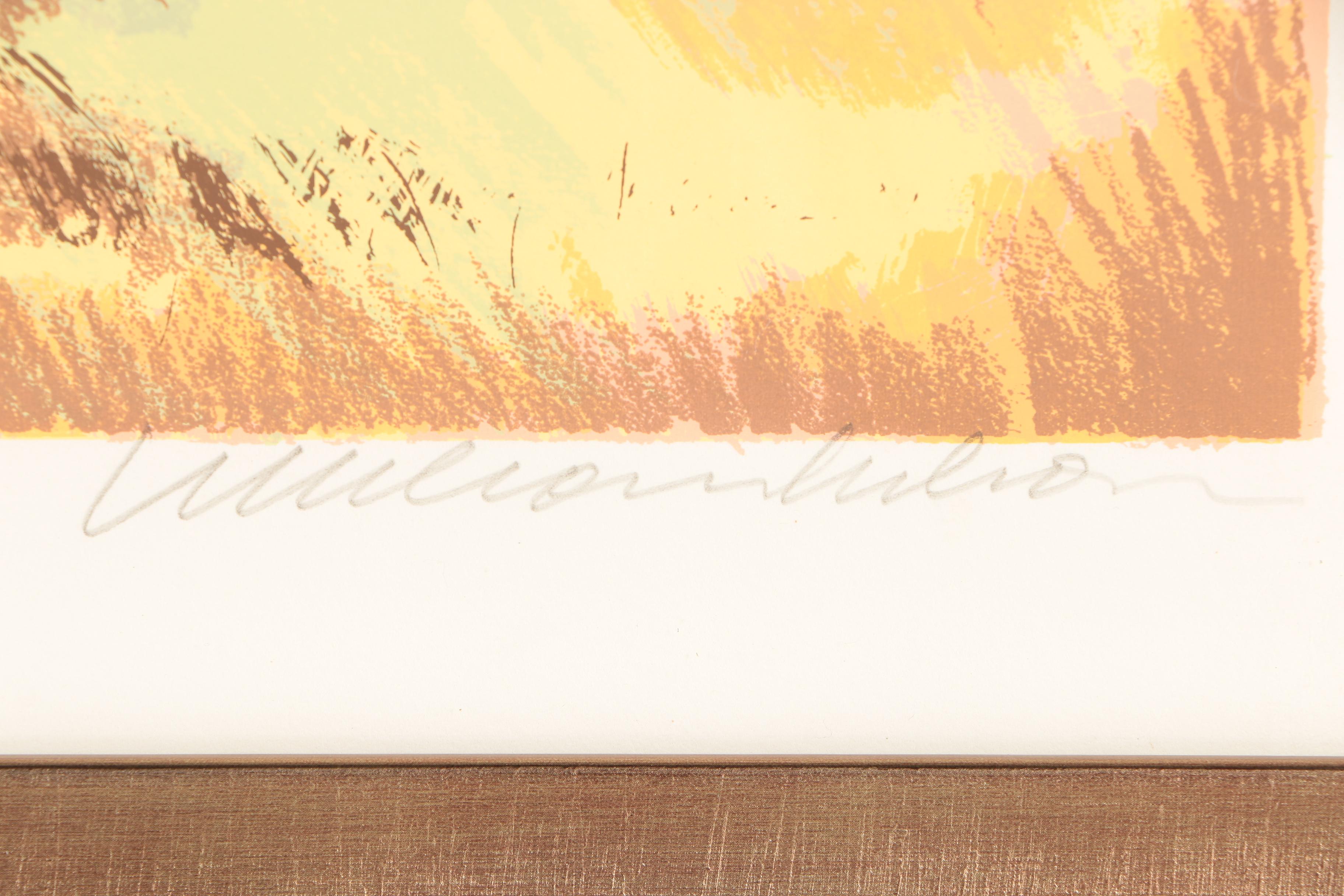 William Nelson Serigraph on Paper "The Homesteaders"