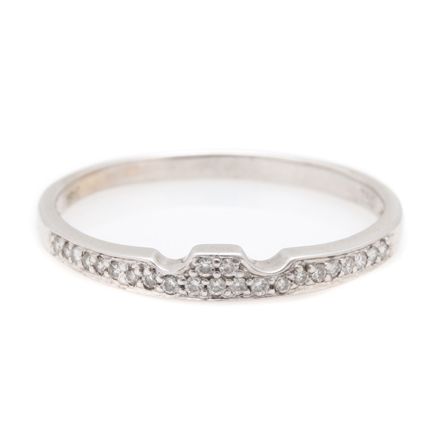 18K White Gold Diamond Band