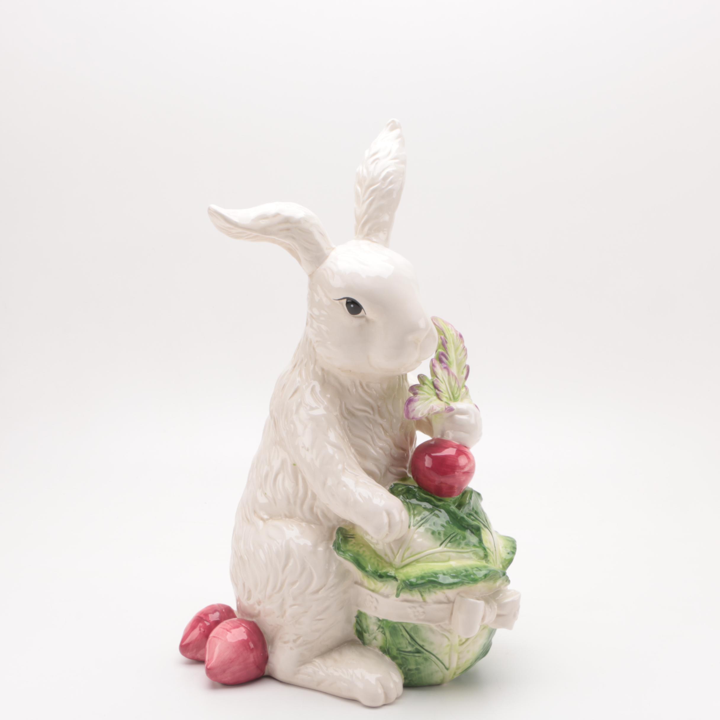 Corner Ruby Collection "Veggie Bunny" Ceramic Figurine