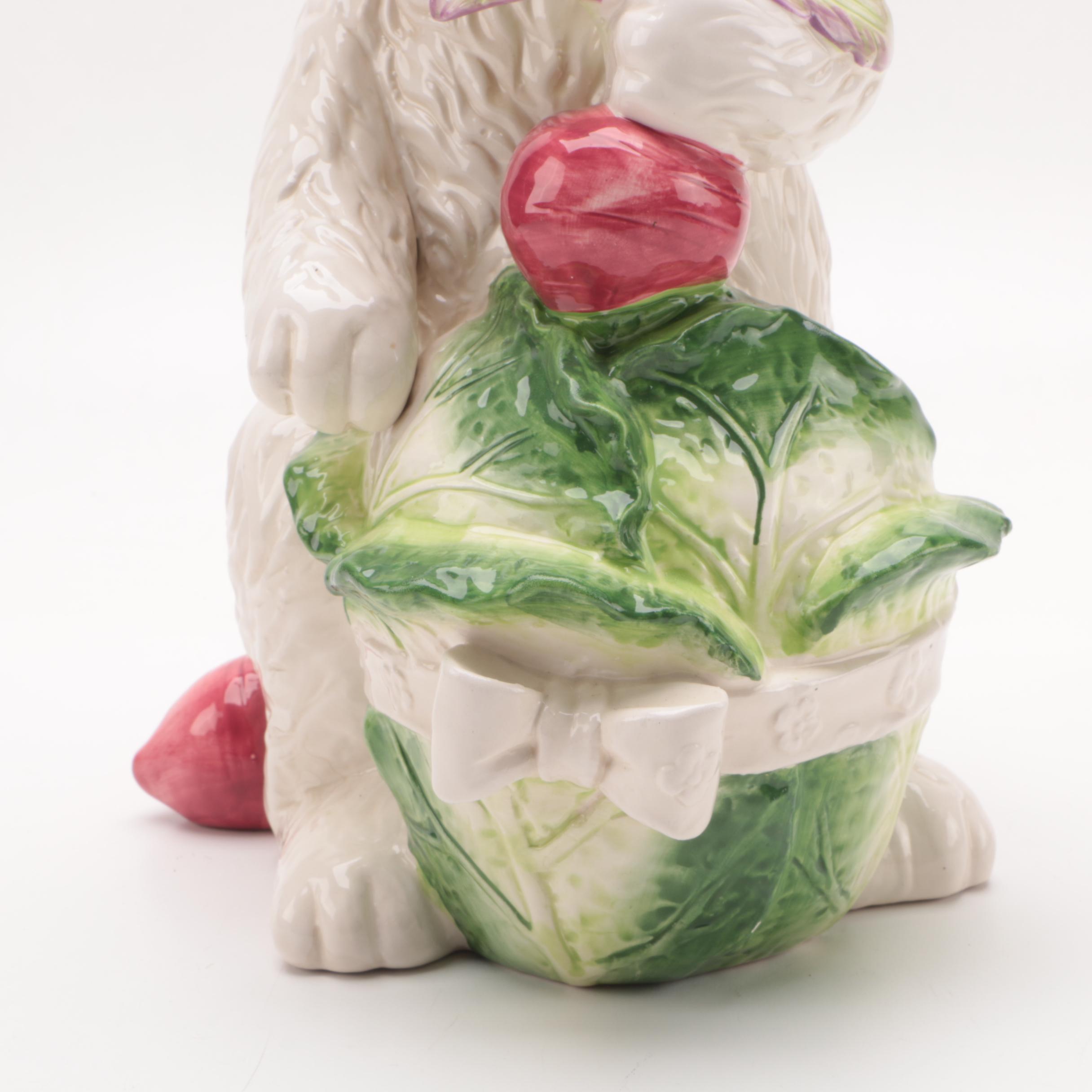 Corner Ruby Collection "Veggie Bunny" Ceramic Figurine