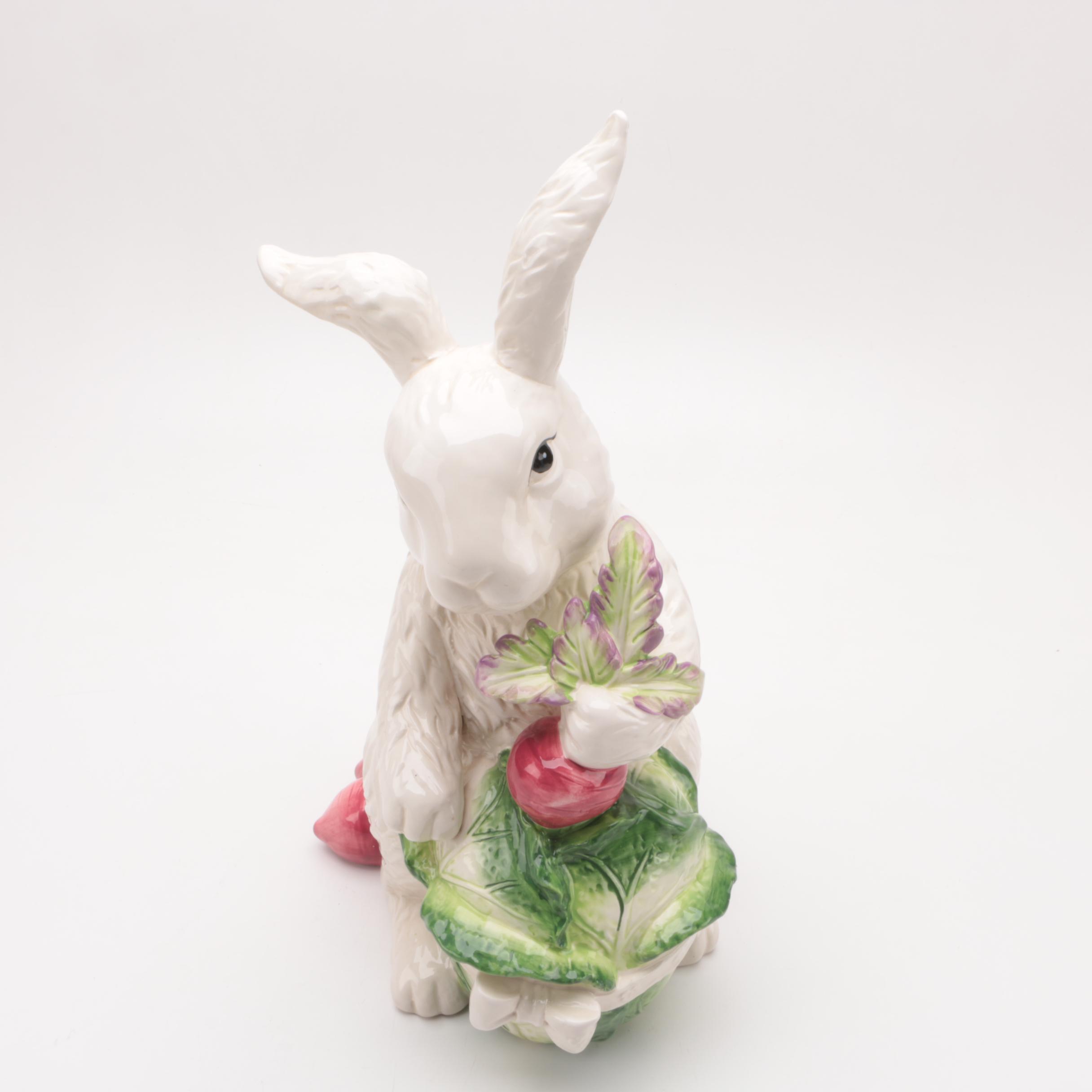 Corner Ruby Collection "Veggie Bunny" Ceramic Figurine