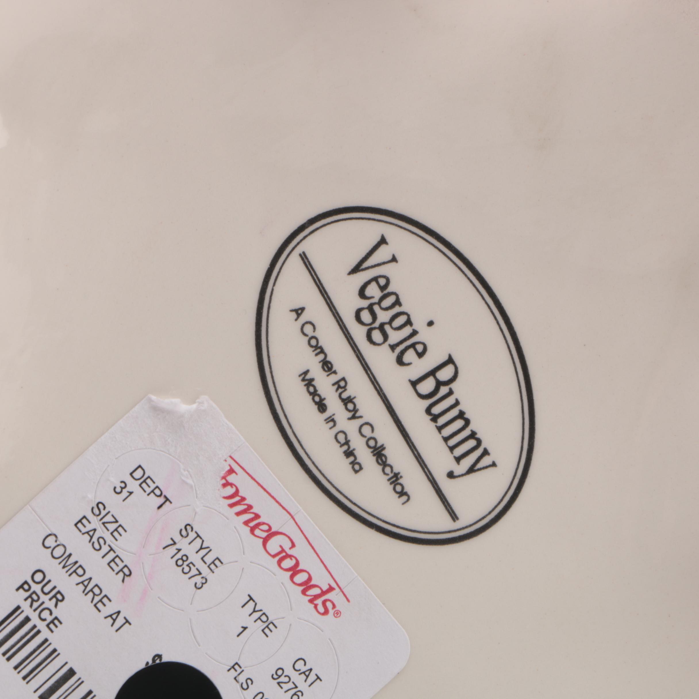 Corner Ruby Collection "Veggie Bunny" Ceramic Figurine