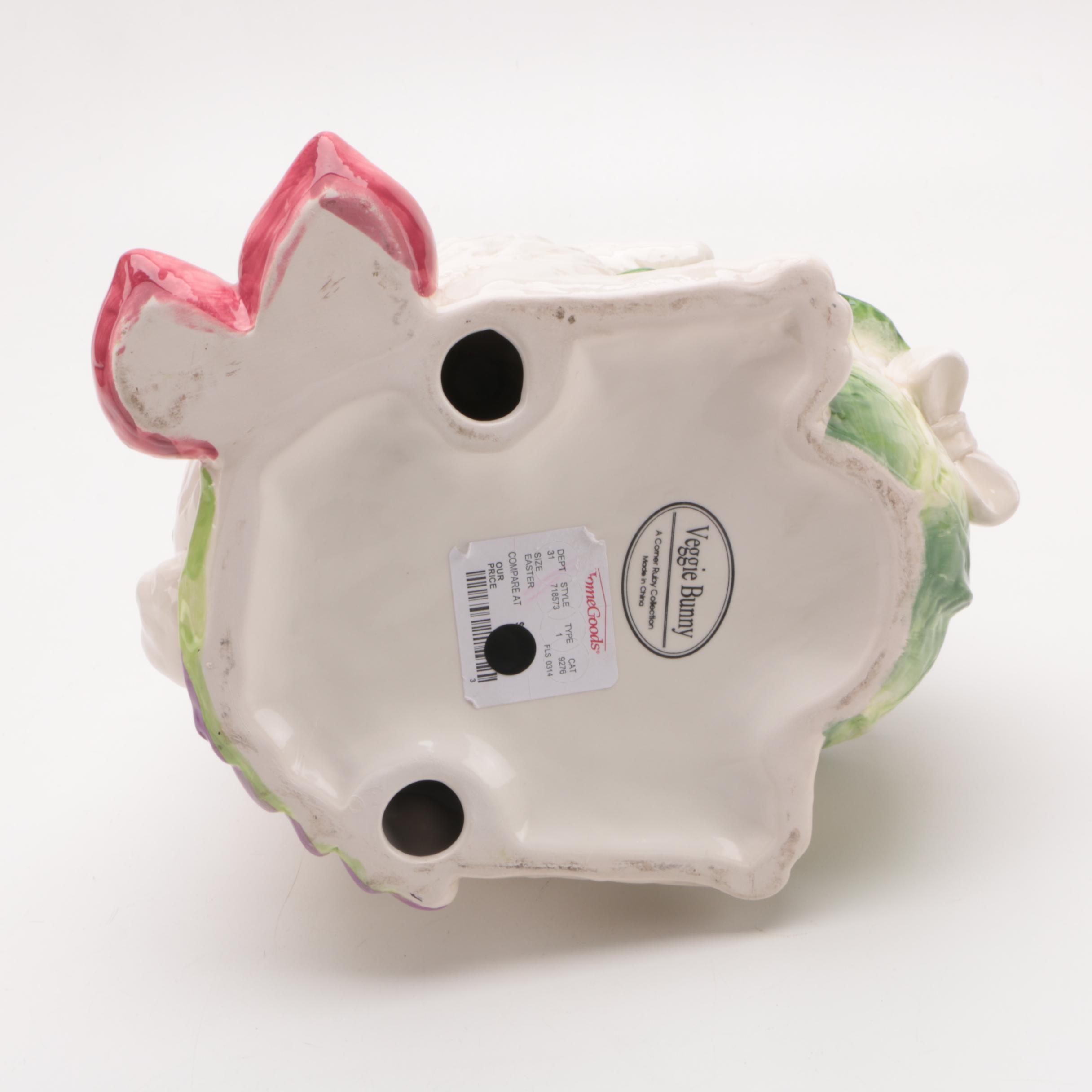 Corner Ruby Collection "Veggie Bunny" Ceramic Figurine