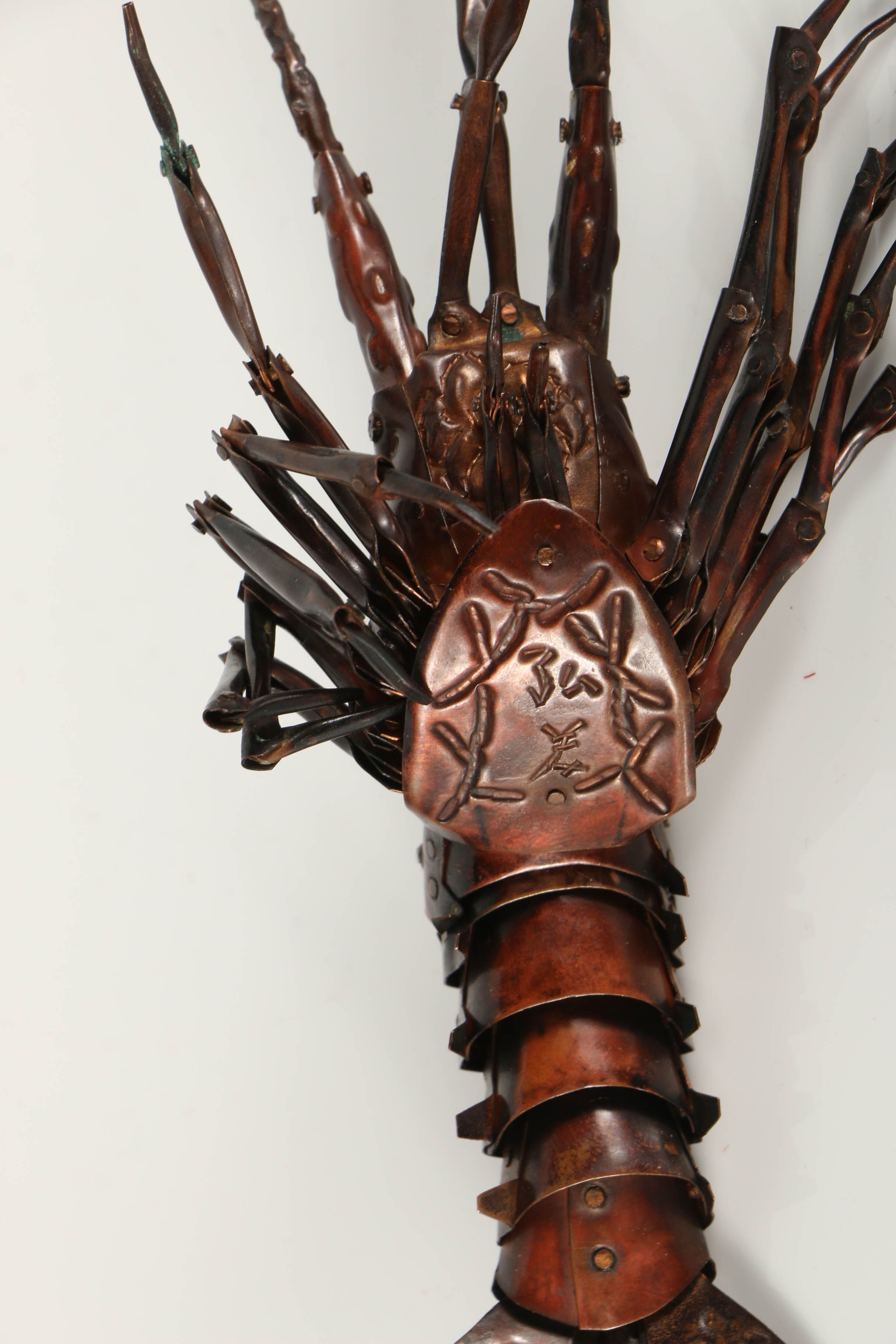 Japanese Articulated Copper Okimono Crayfish