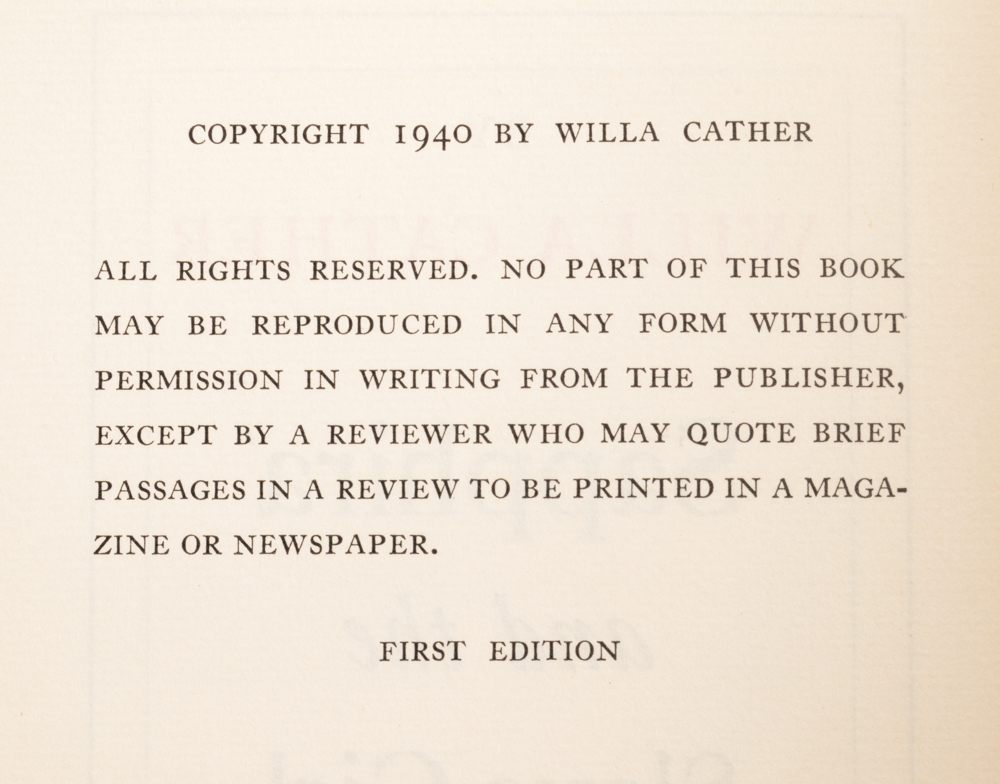 Group of Signed Willa Cather First Edition Novels