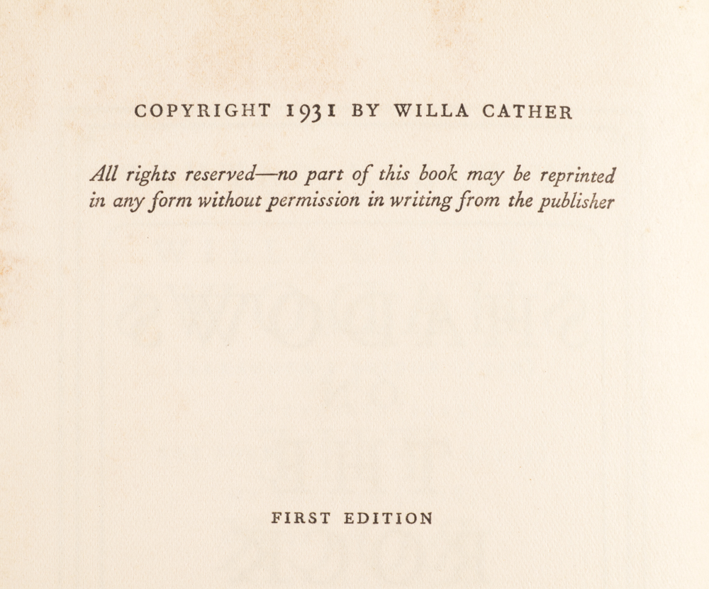Group of Signed Willa Cather First Edition Novels