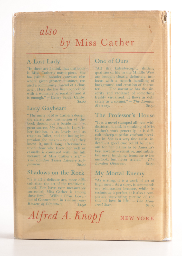 Group of Signed Willa Cather First Edition Novels