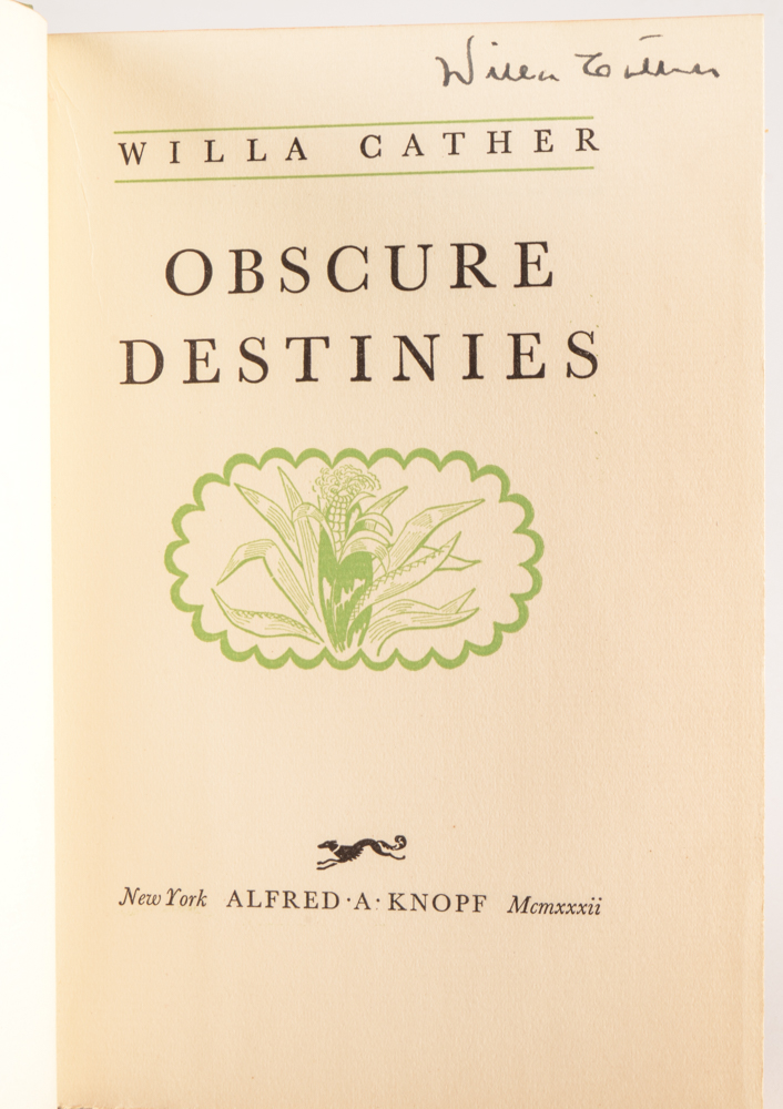 Group of Signed Willa Cather First Edition Novels