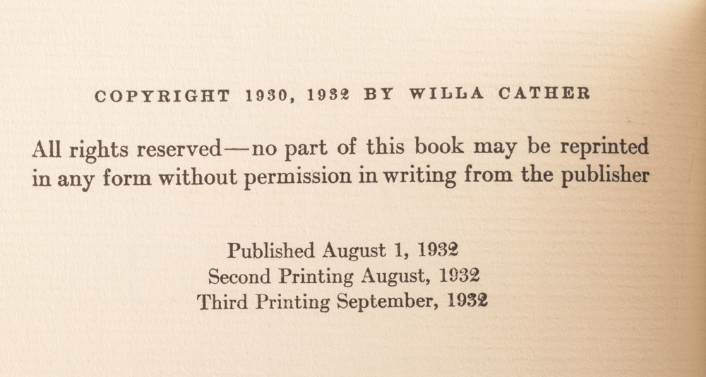 Group of Signed Willa Cather First Edition Novels